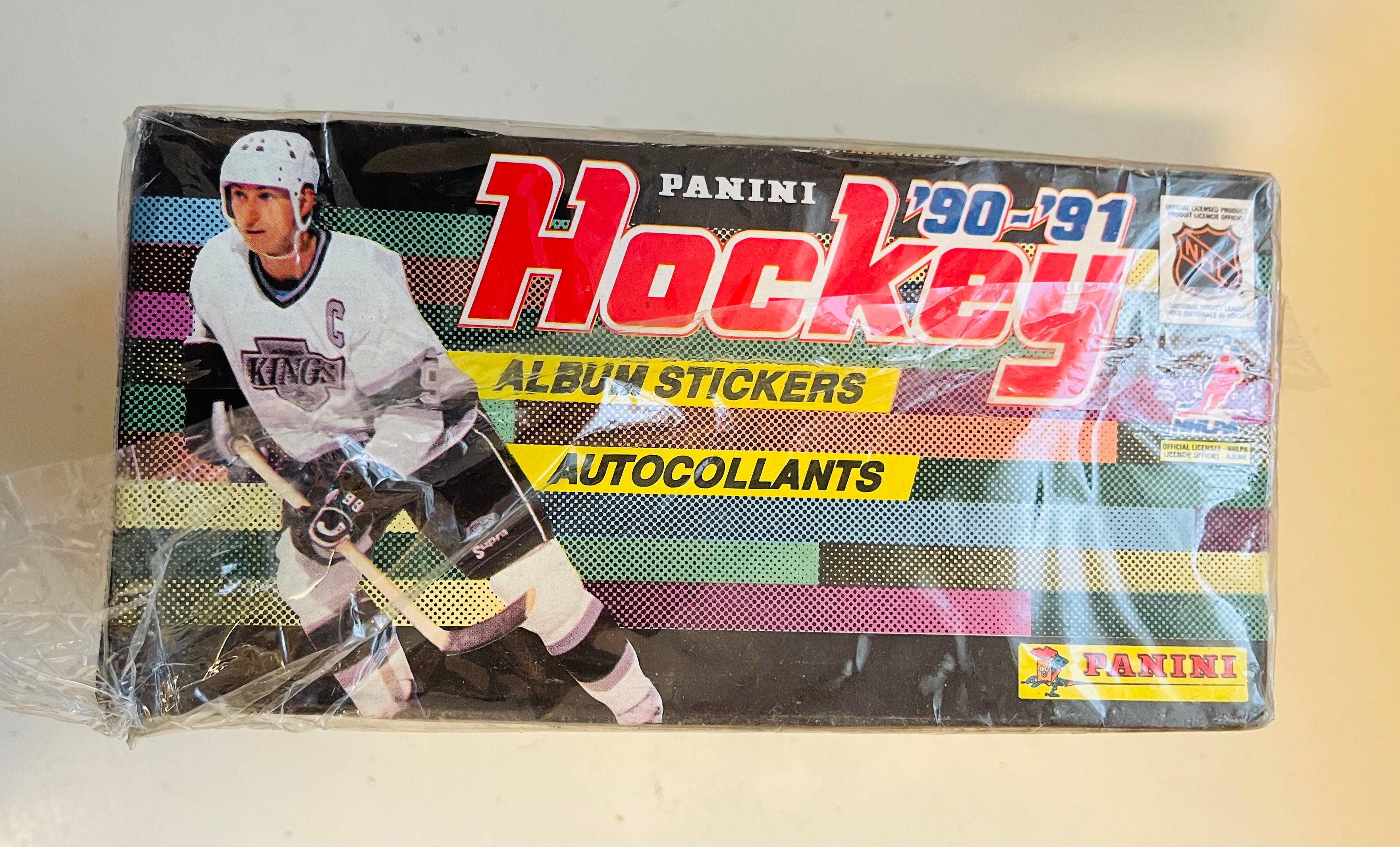 1990-91 Panini hockey stickers 100 packs box
