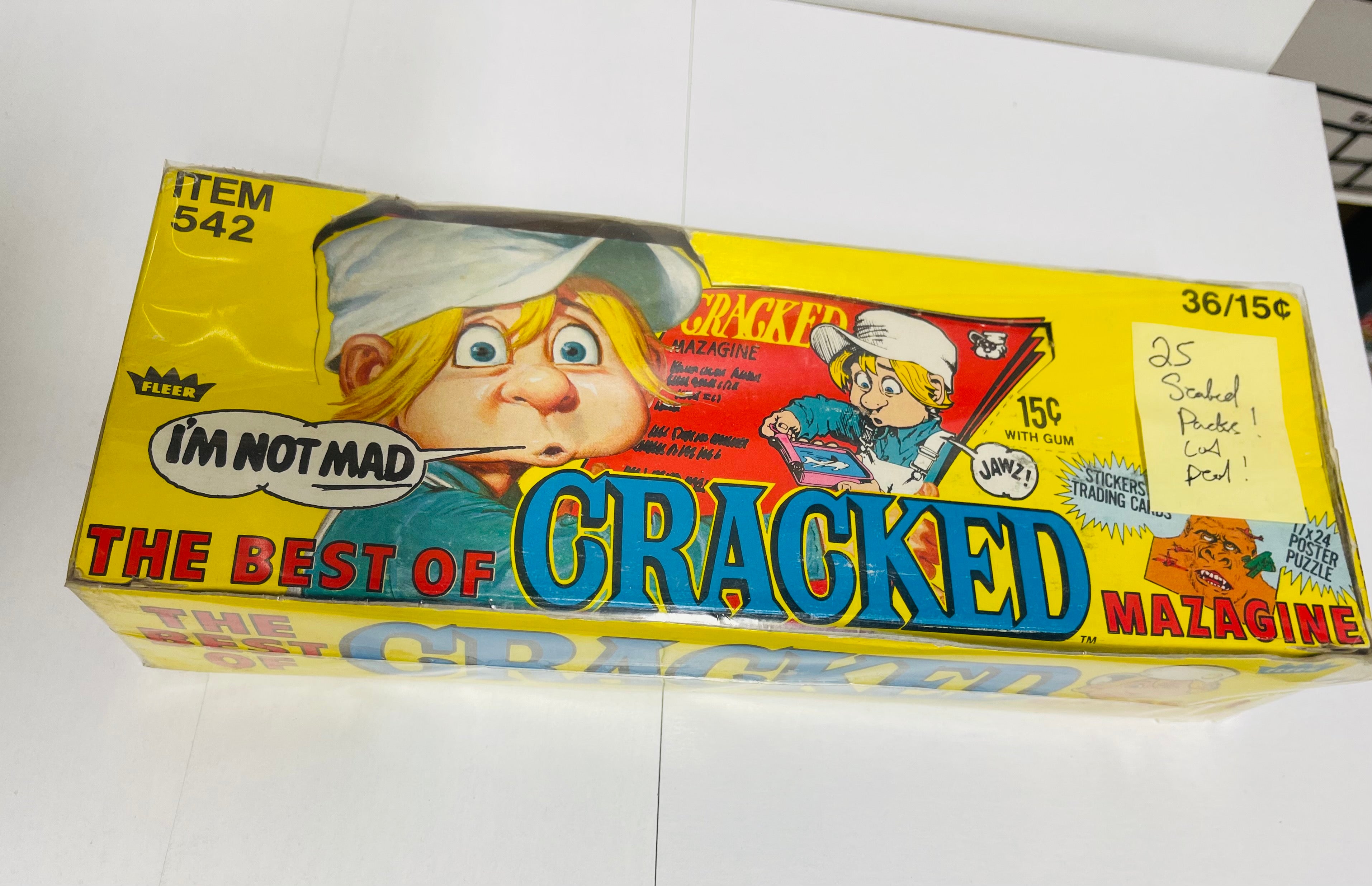 Cracked Magazine cards rare 25 sealed packs box 1978 Cracked Magazine cards rare 25 sealed packs box 1978