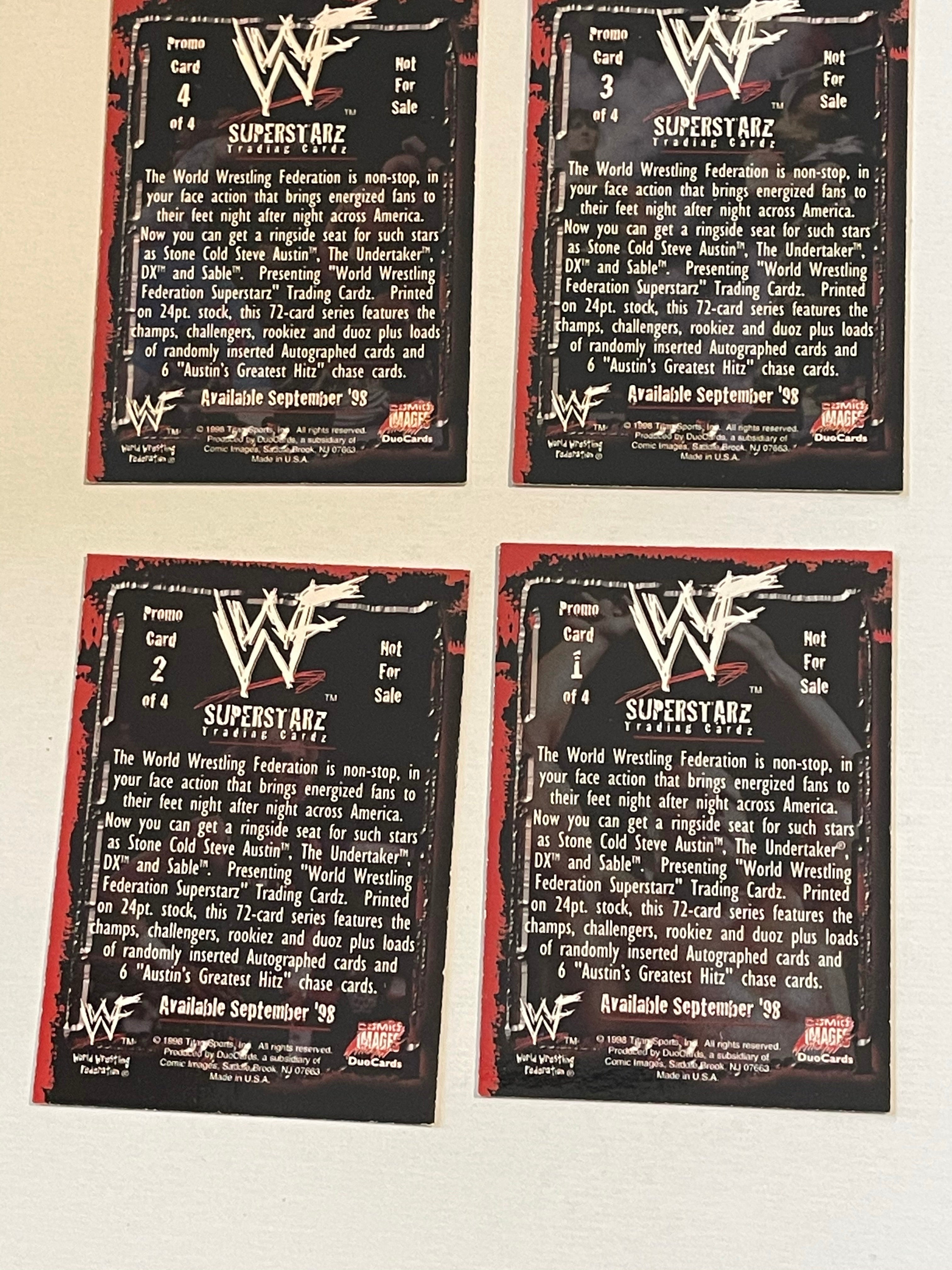 WWF Wrestling 4 card preview set w/ Steve Austin