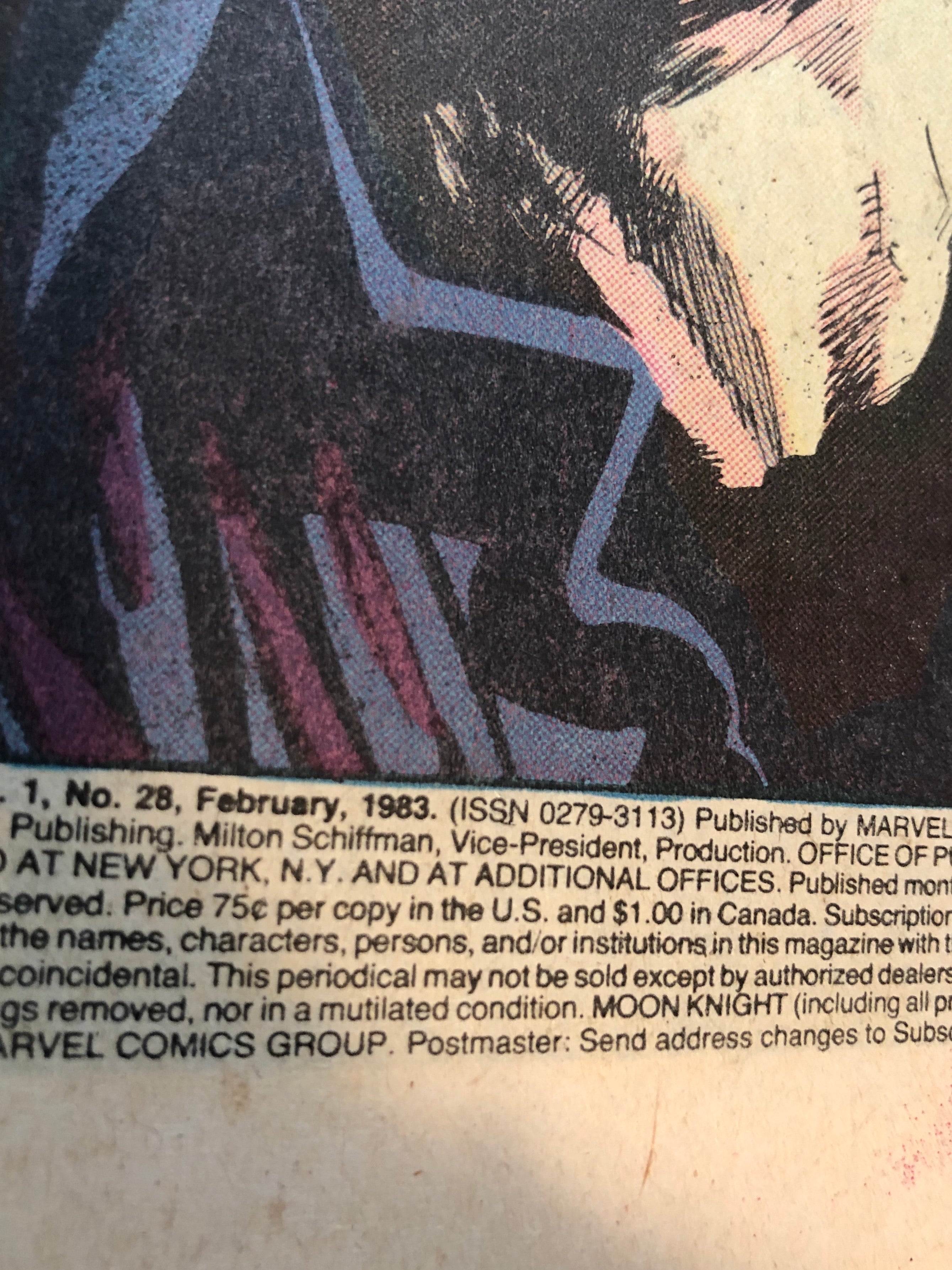 Moon Knight #28 comic book 1983