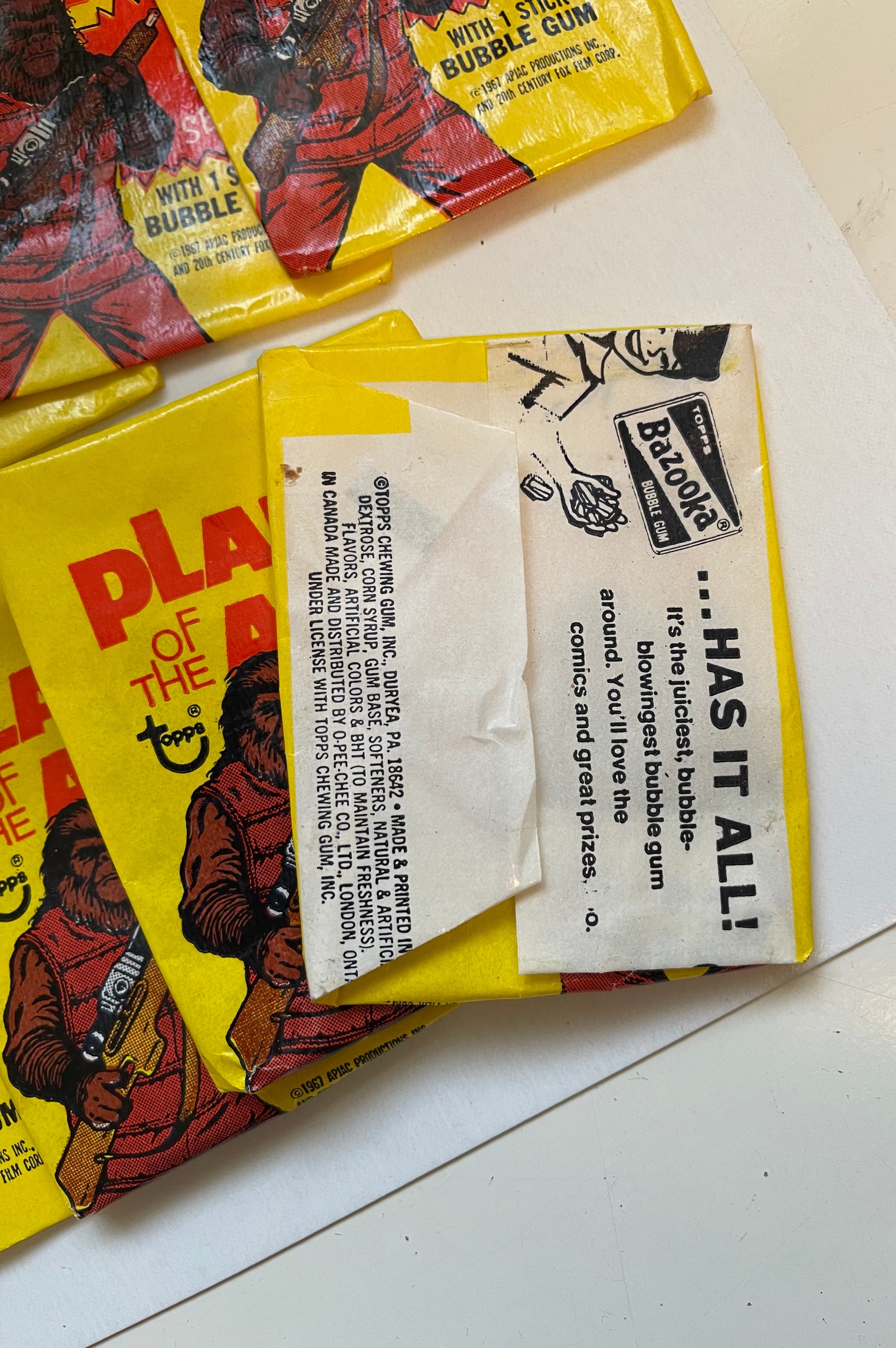 Planet of the Apes 10 wrappers lot deal 1974