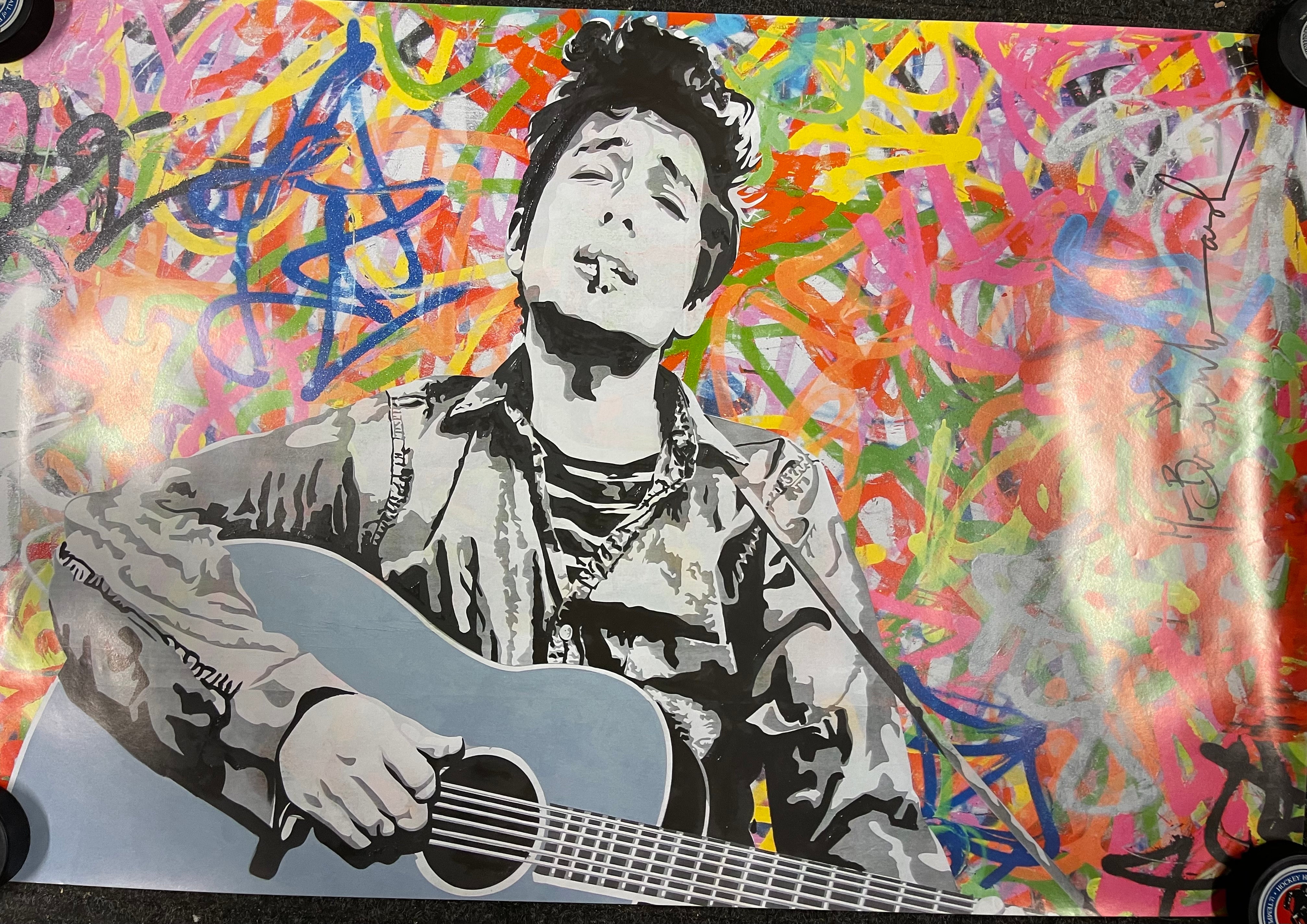 Bob Dylan Mr.Brainwash rare graffiti limited edition poster 2011