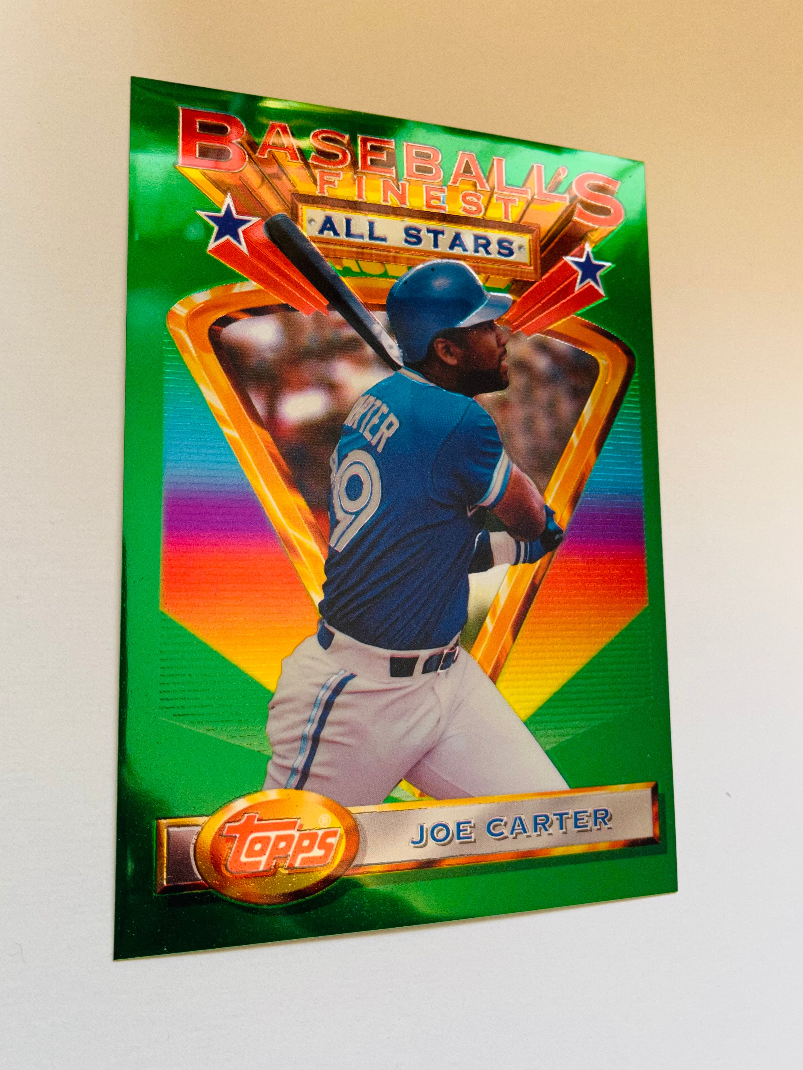Toronto Blue Jays Joe Carter Topps finest jumbo baseball insert card 1993