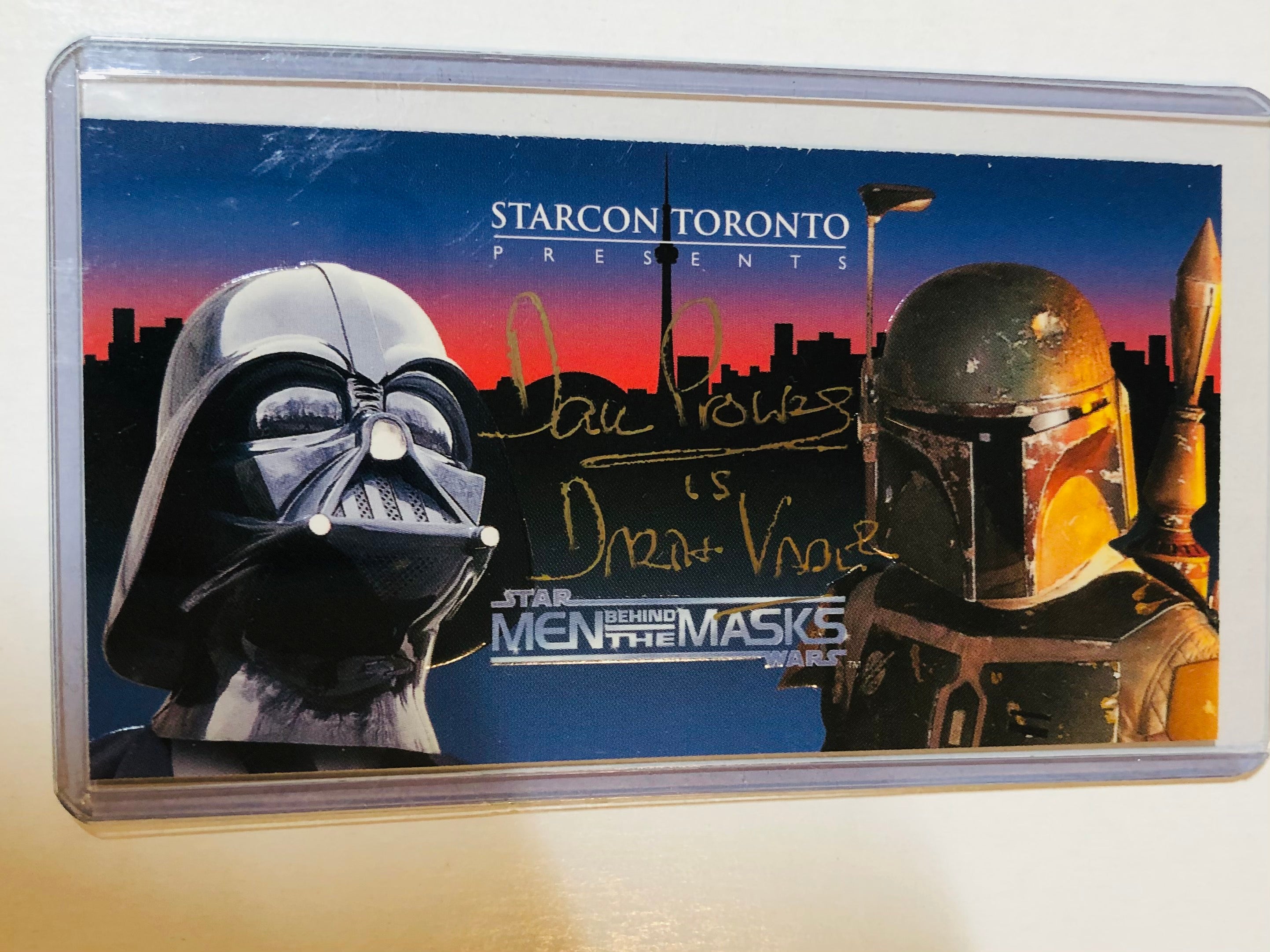 Star Wars Starcon David Prowse Darth Vader signed card with COA