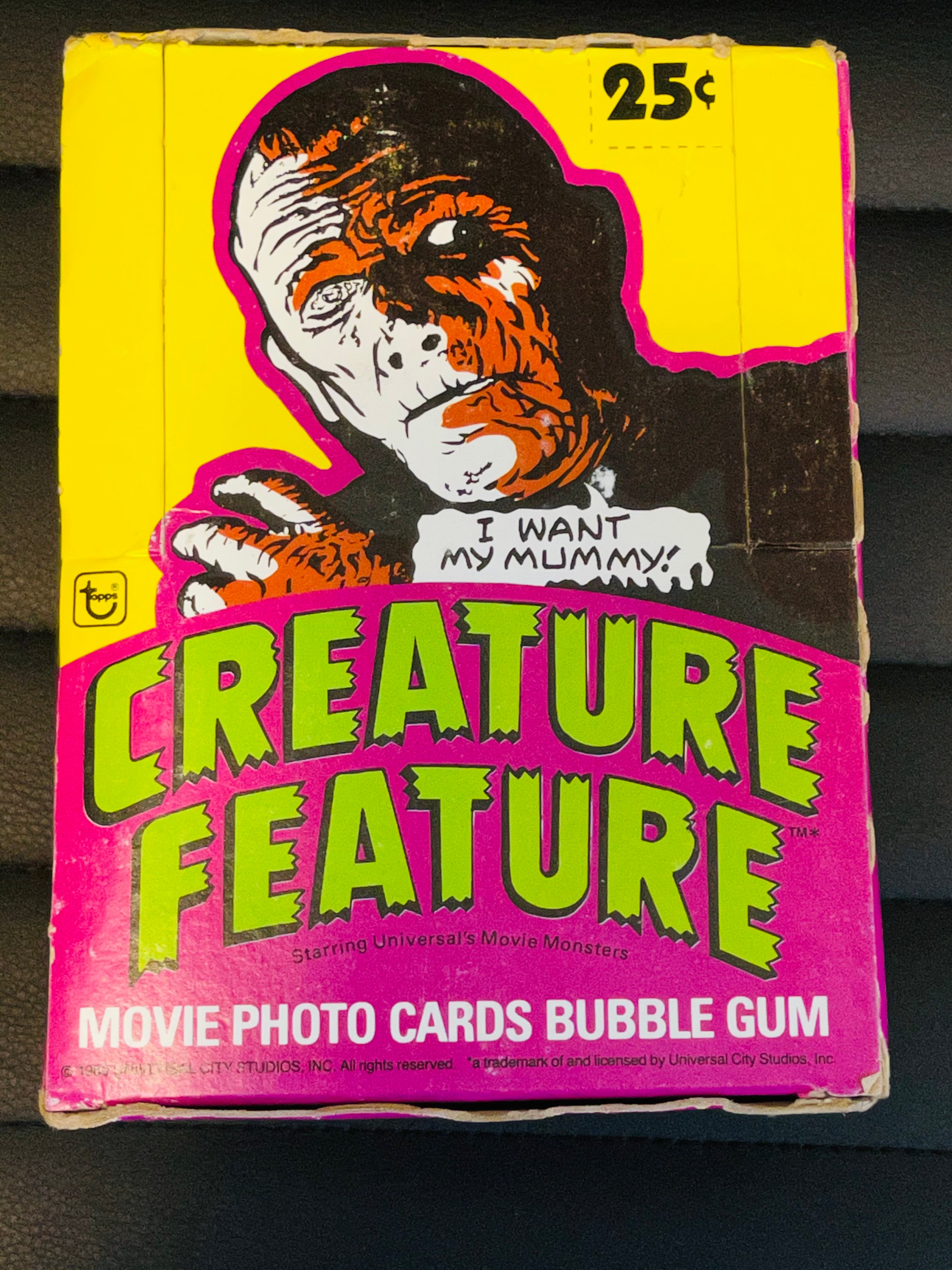 creature feature monsters 1980 Topps Creature Feature Universal Movie Monsters 36 sealed packs c