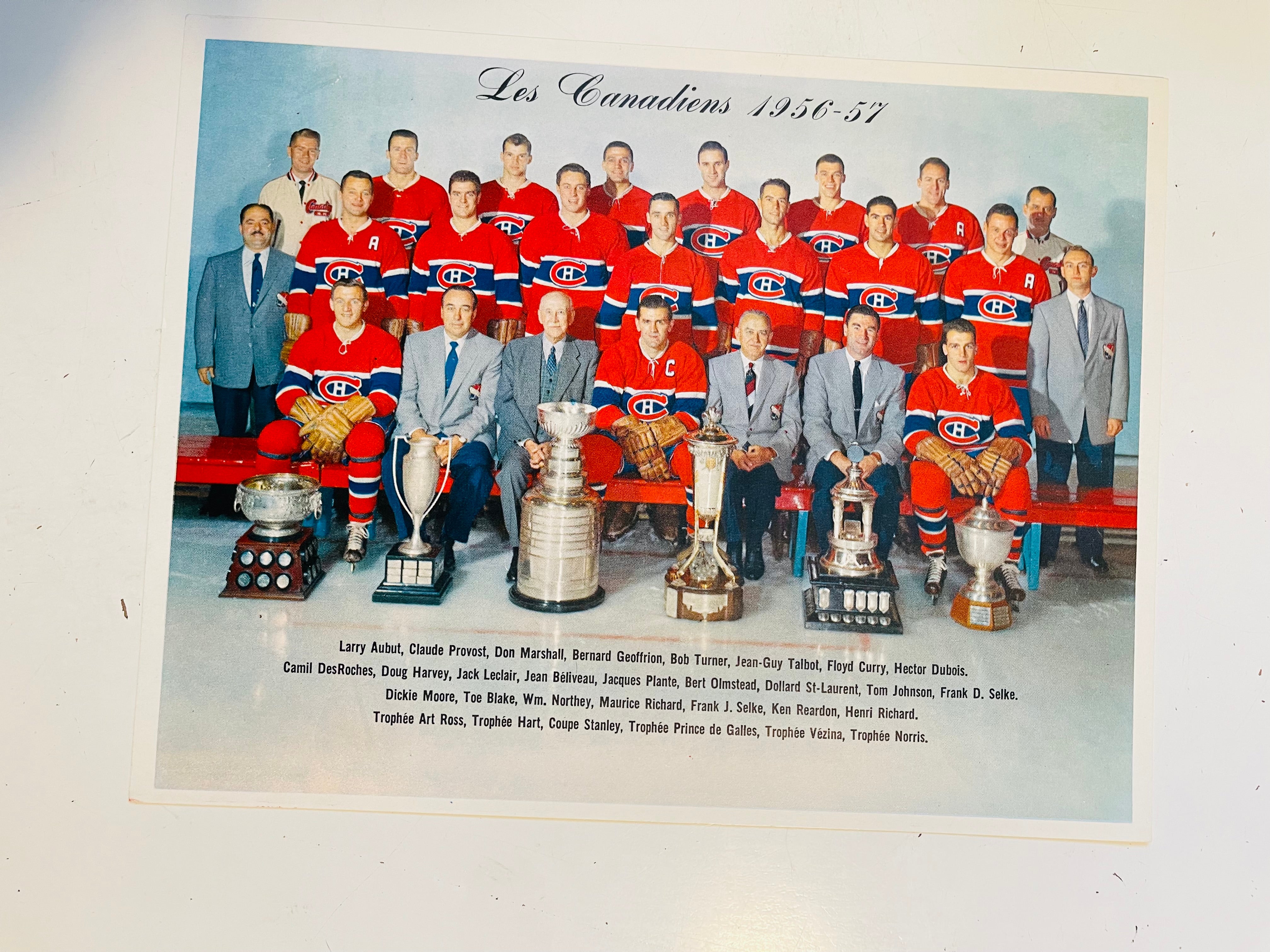 Montreal Canadiens Molsons team photo 1956