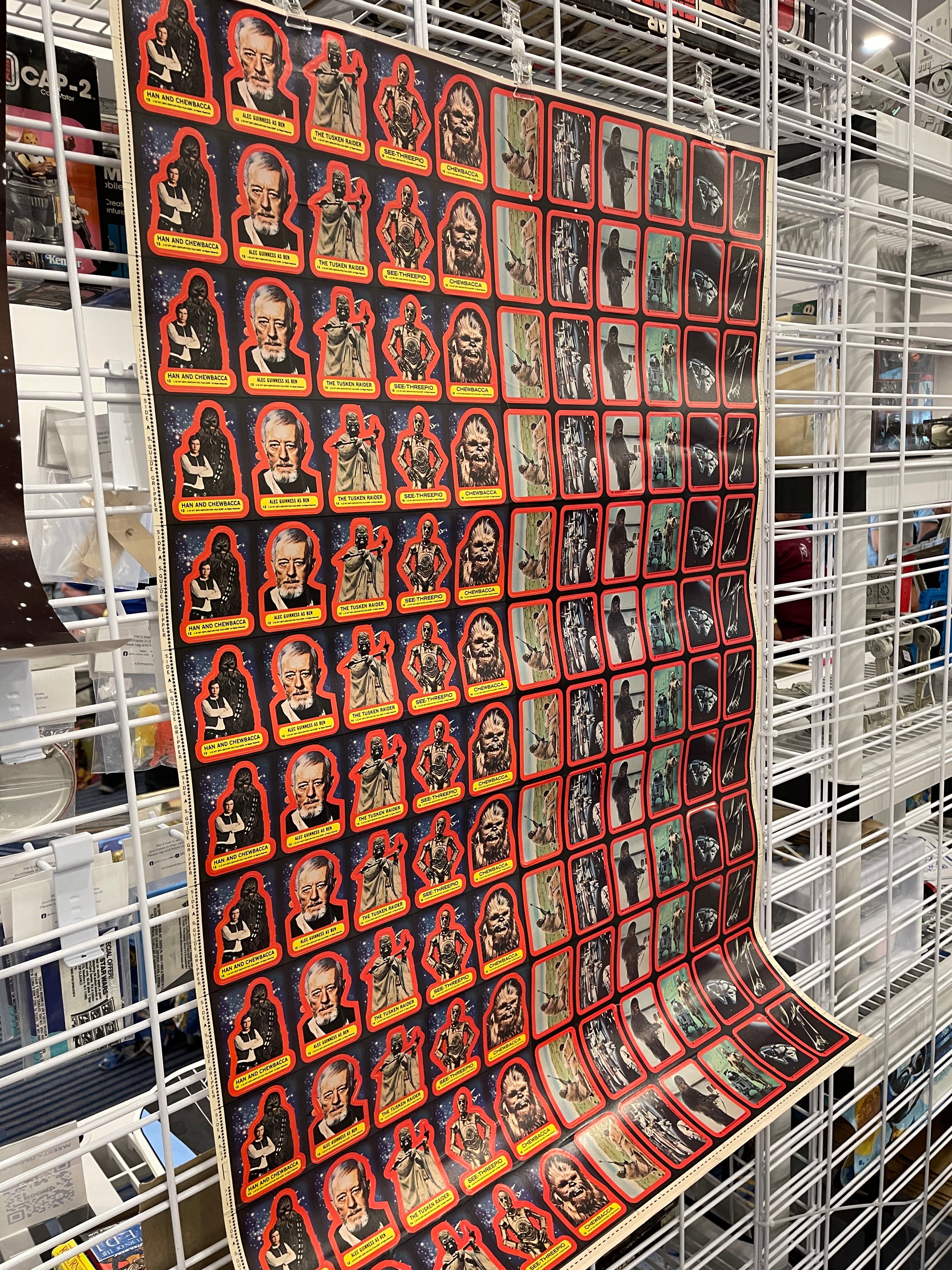 Star Wars movie Topps series 2 original uncut stickers sheet 1977