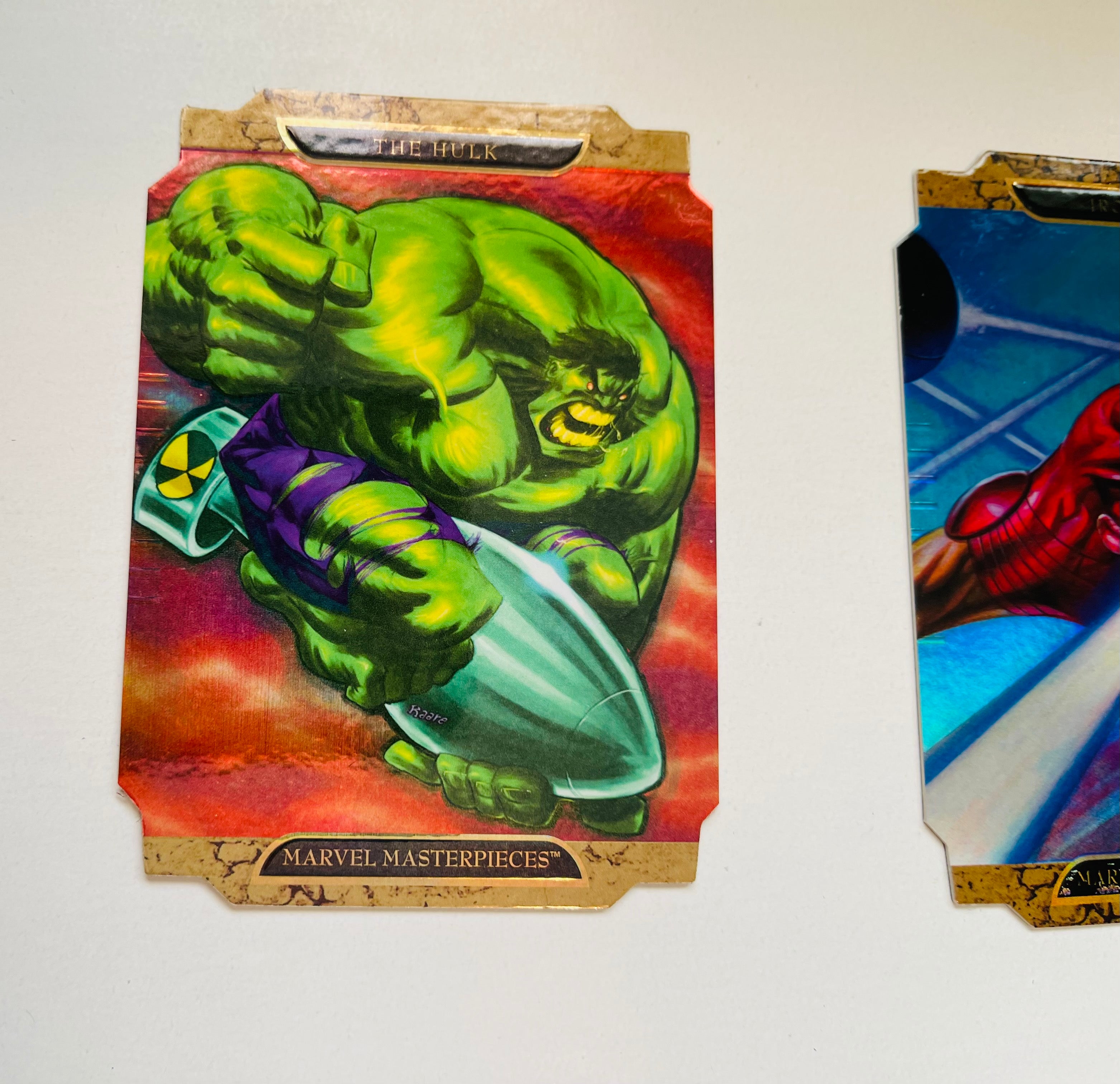 Marvel masterpieces two rare Die-cut insert cards 2008