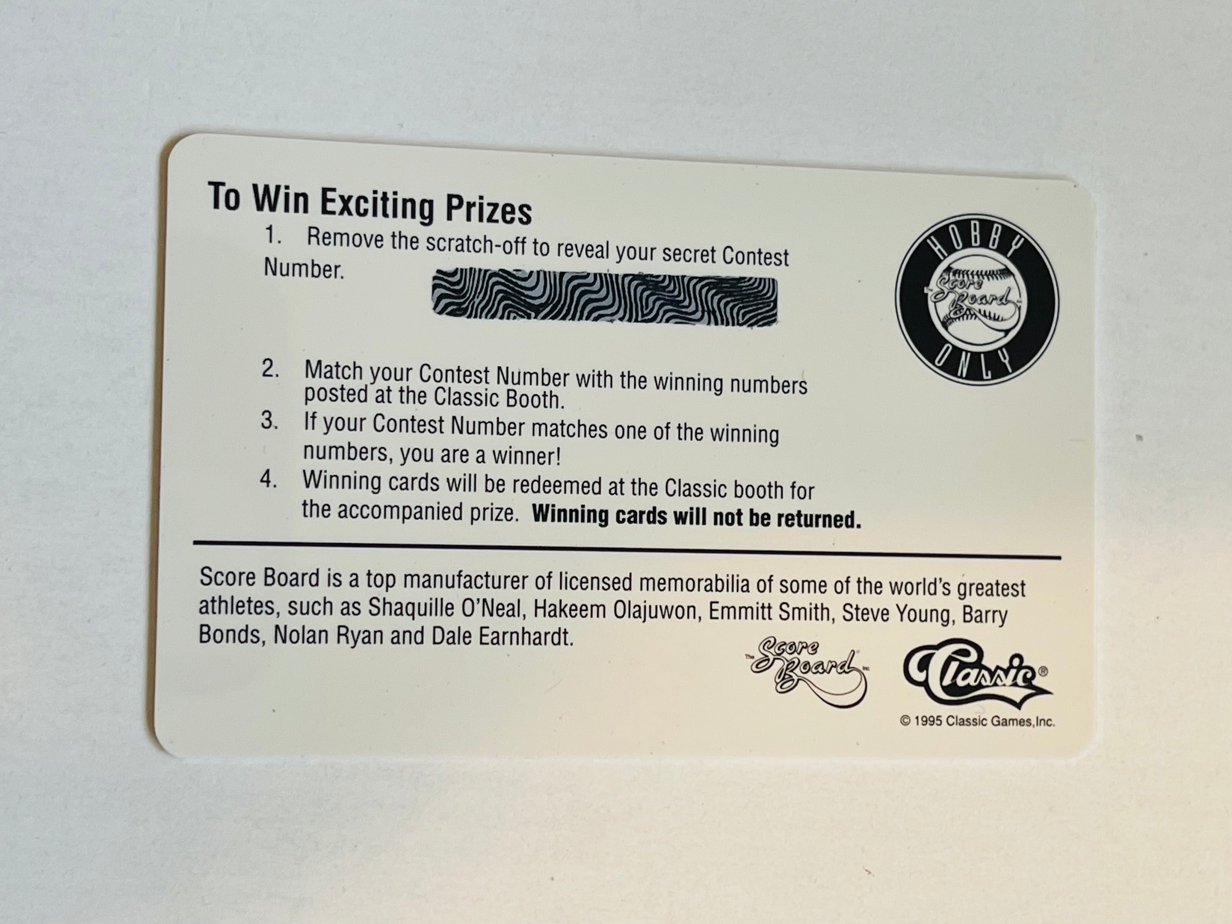 Shaq and Hakeem rare basketball sample phonecard 1995