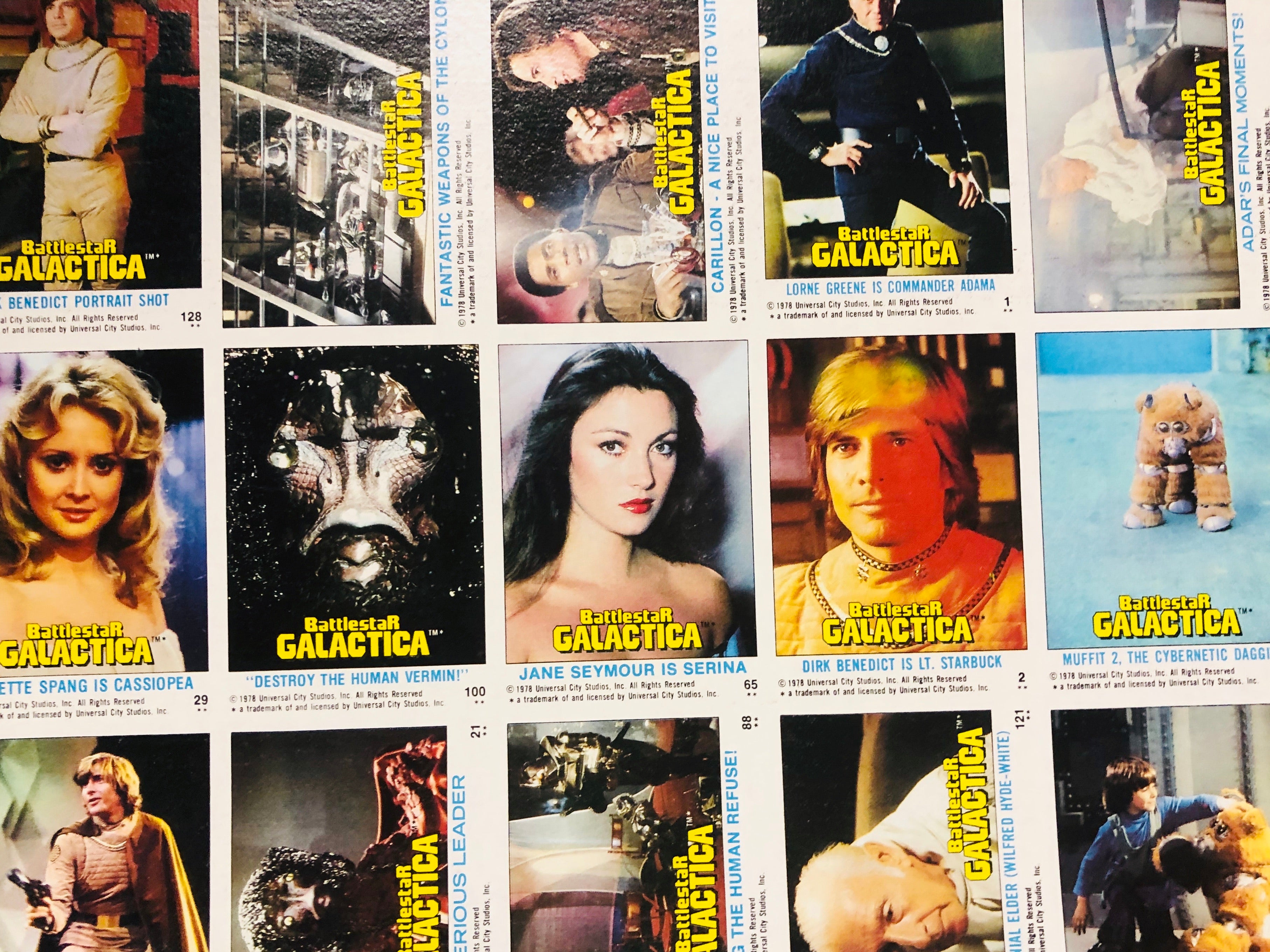 1978 Battlestar Galactica movie cards rare uncut sheet