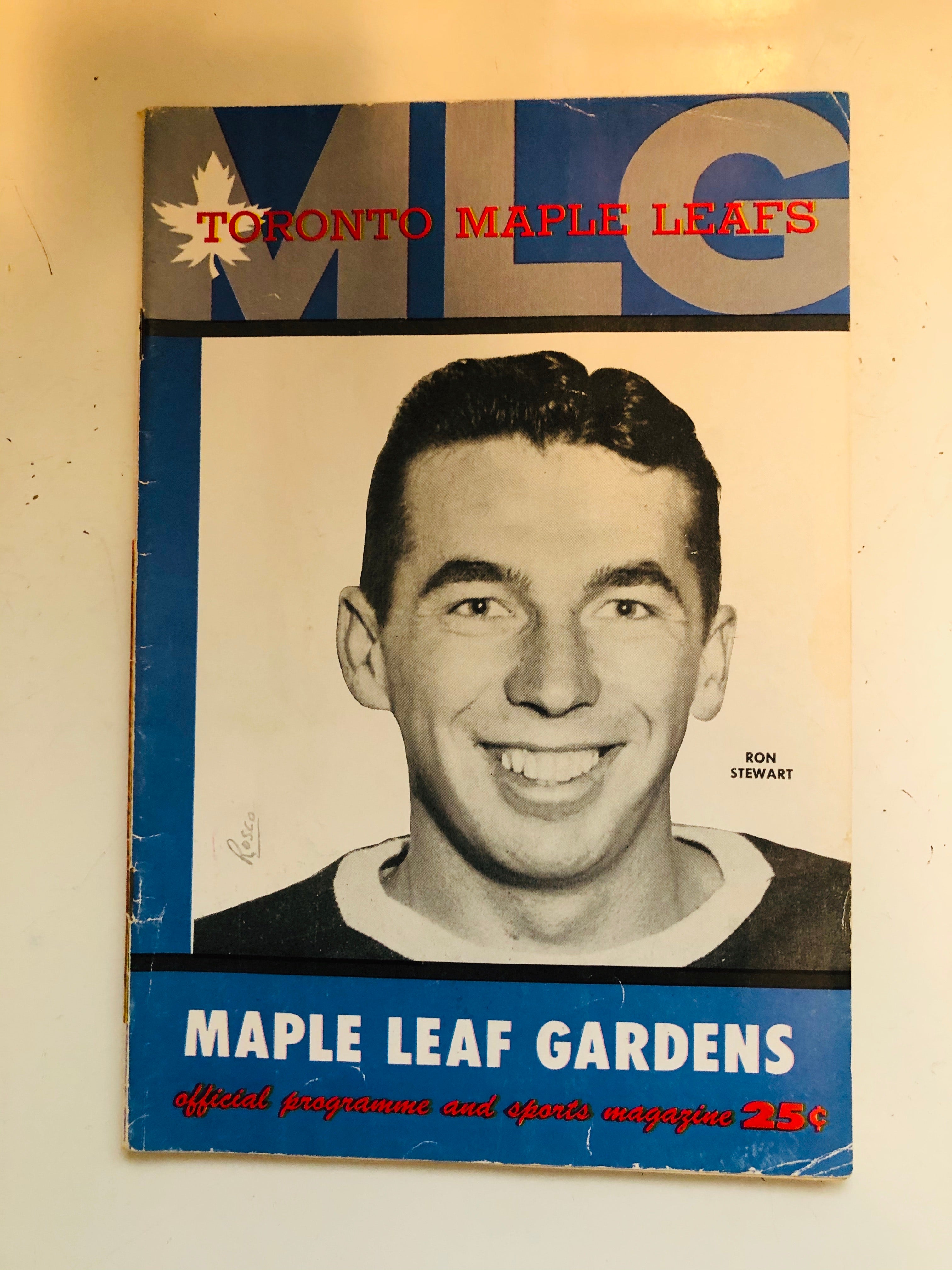Toronto Maple Leafs hockey game program Feb.20,1960