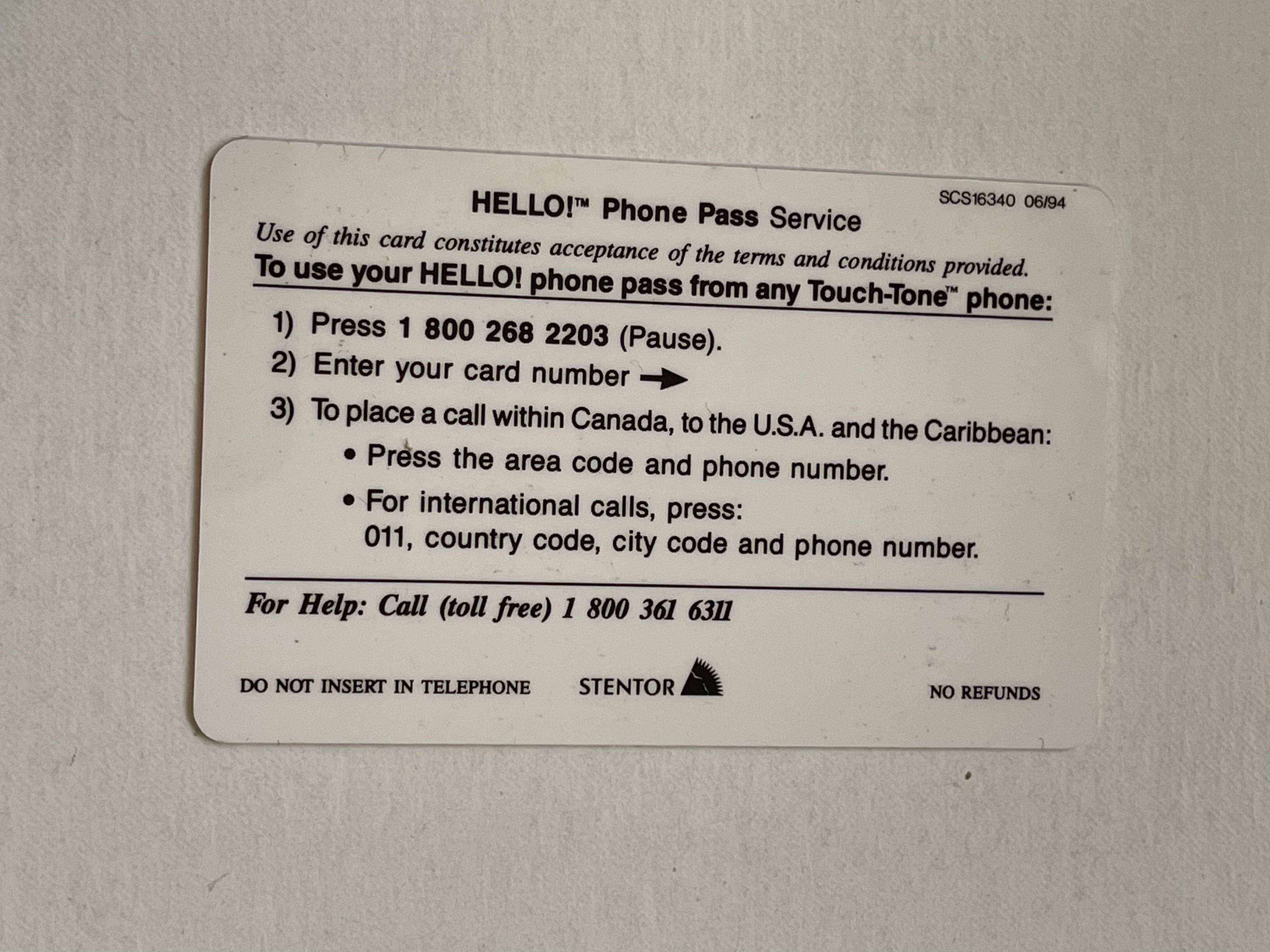 Hockey Hall of Fame rare NHL Bell phonecard 1994