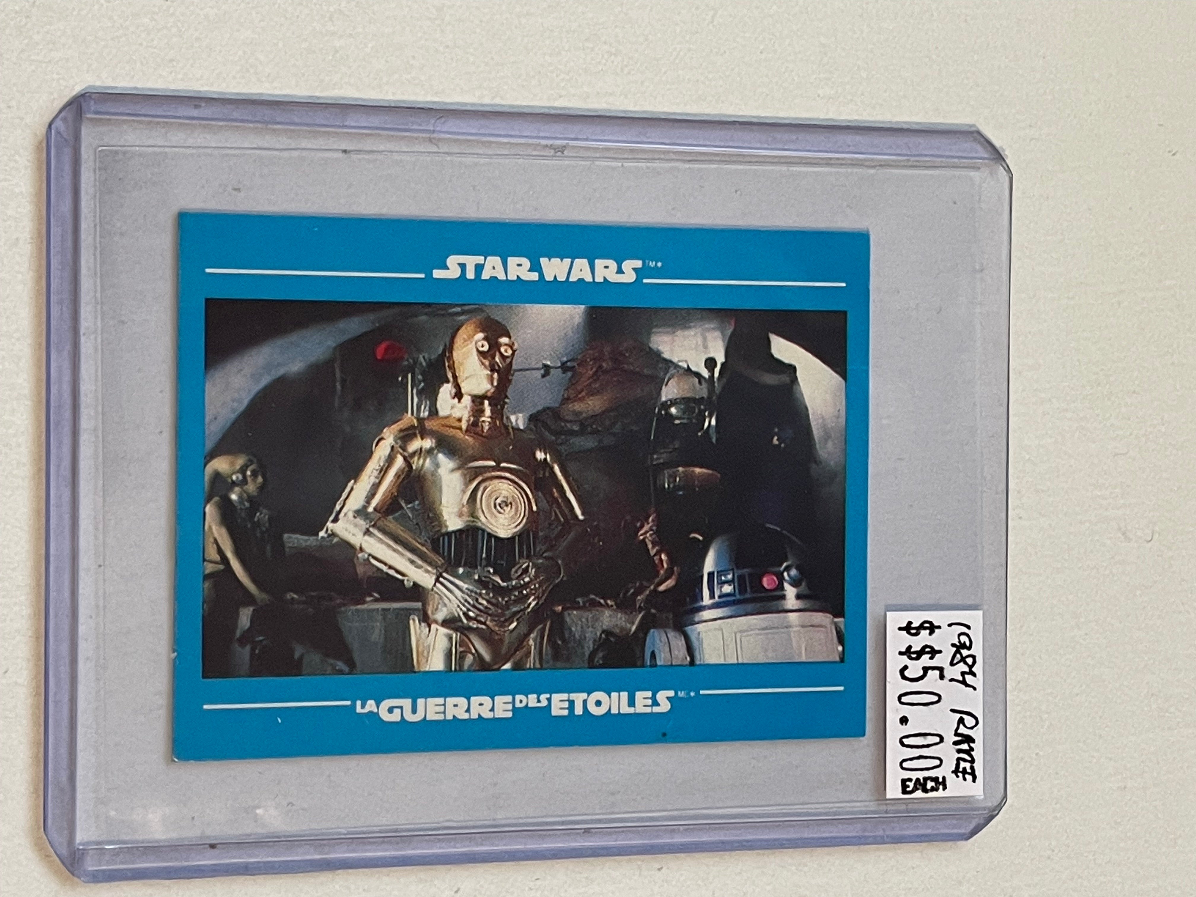 card wars rare cards Star Wars C3PO Kellogg's rare card 1984