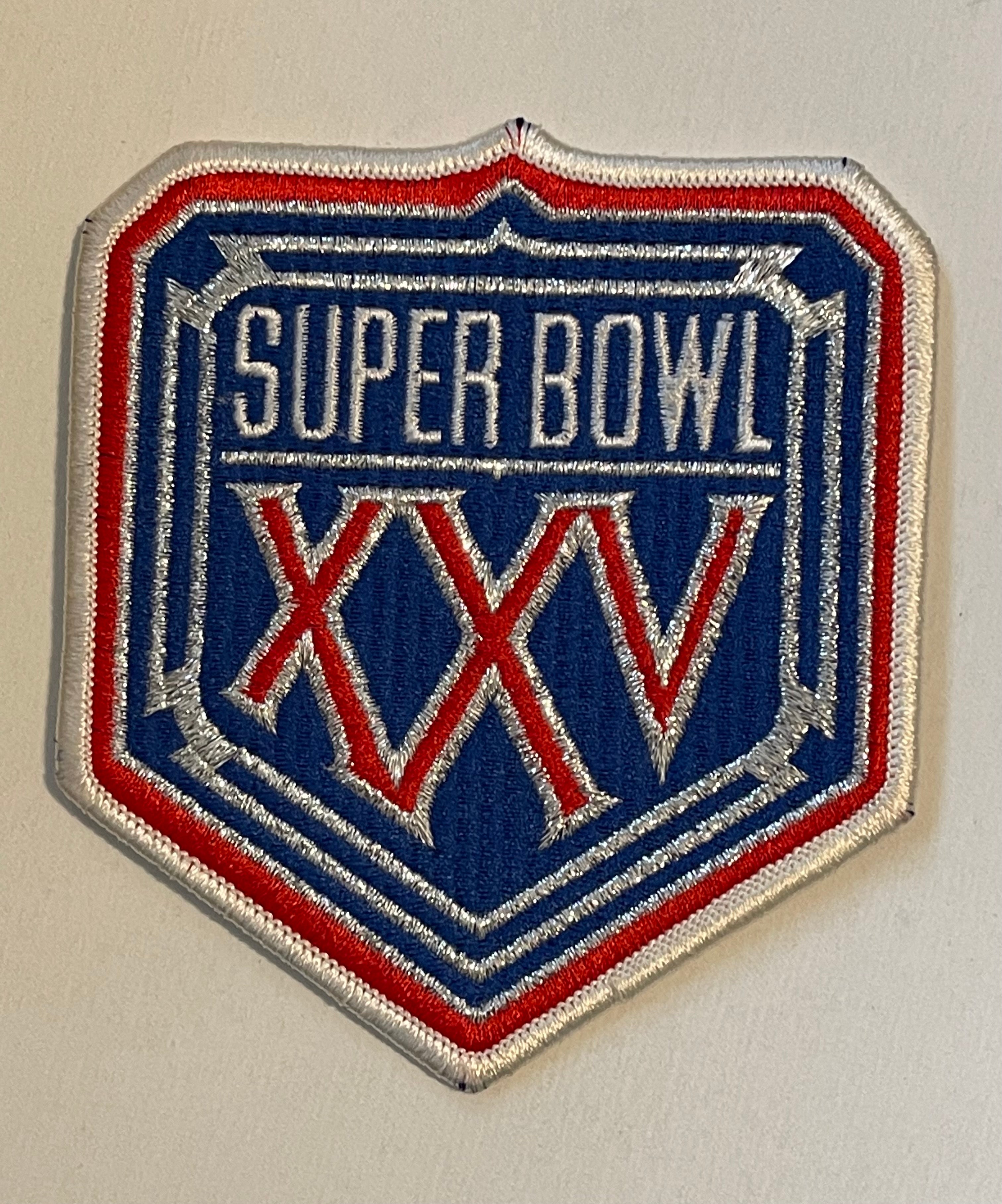 Super Bowl XXV football game rare large vintage patch 1990s