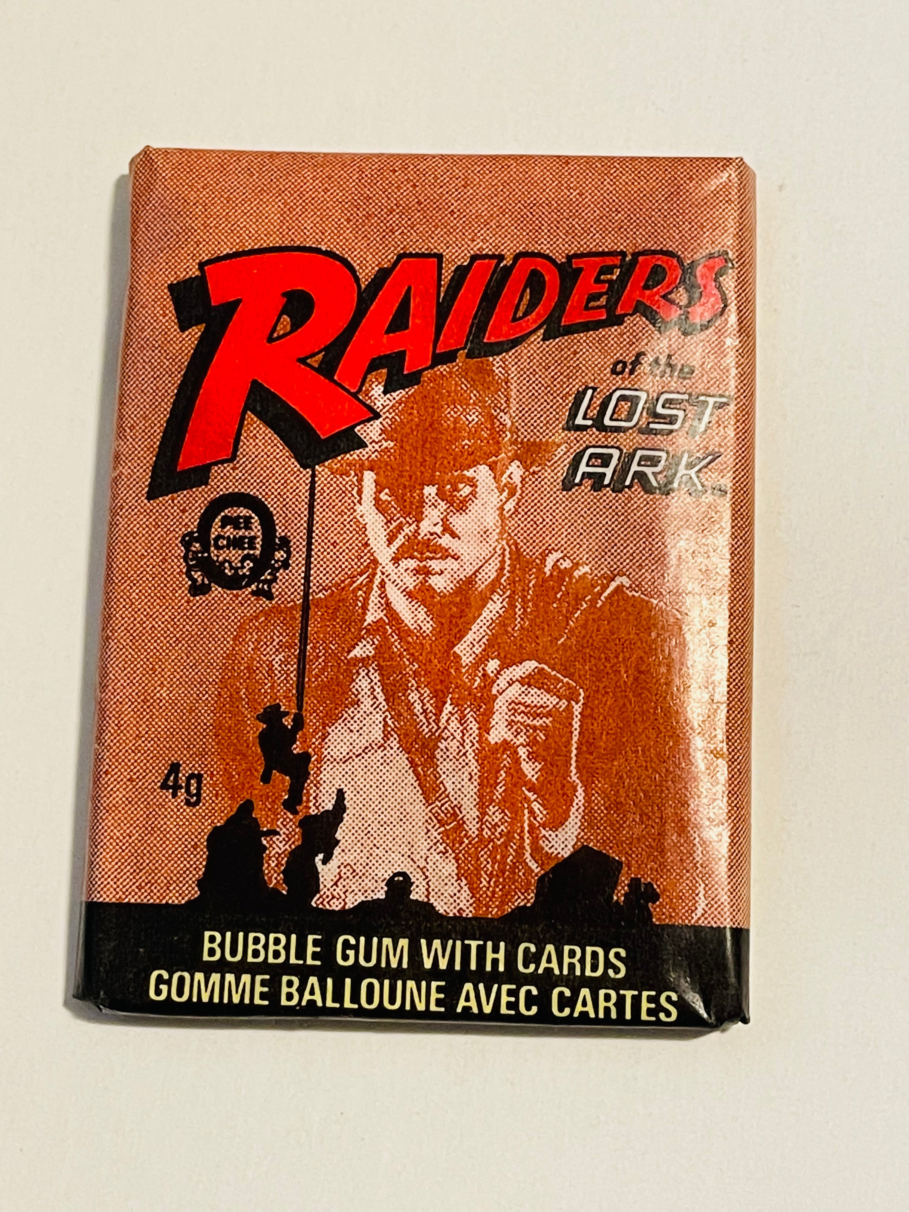 Raiders of the Lost Ark movie cards Opc Canadian version pack 1981
