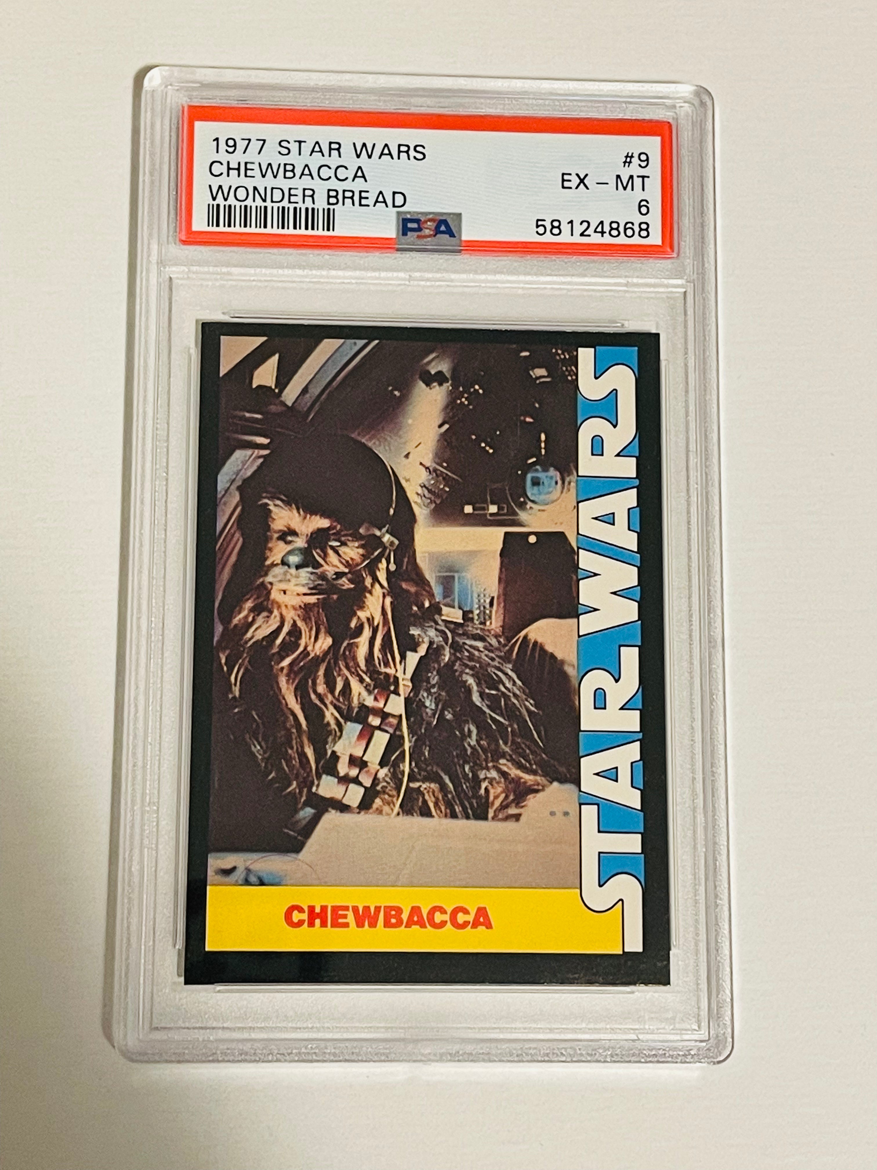 Star Wars Chewbacca wonder bread PSA 6 graded card 1977 Star Wars Chewbacca wonder bread PSA 6 graded card 1977