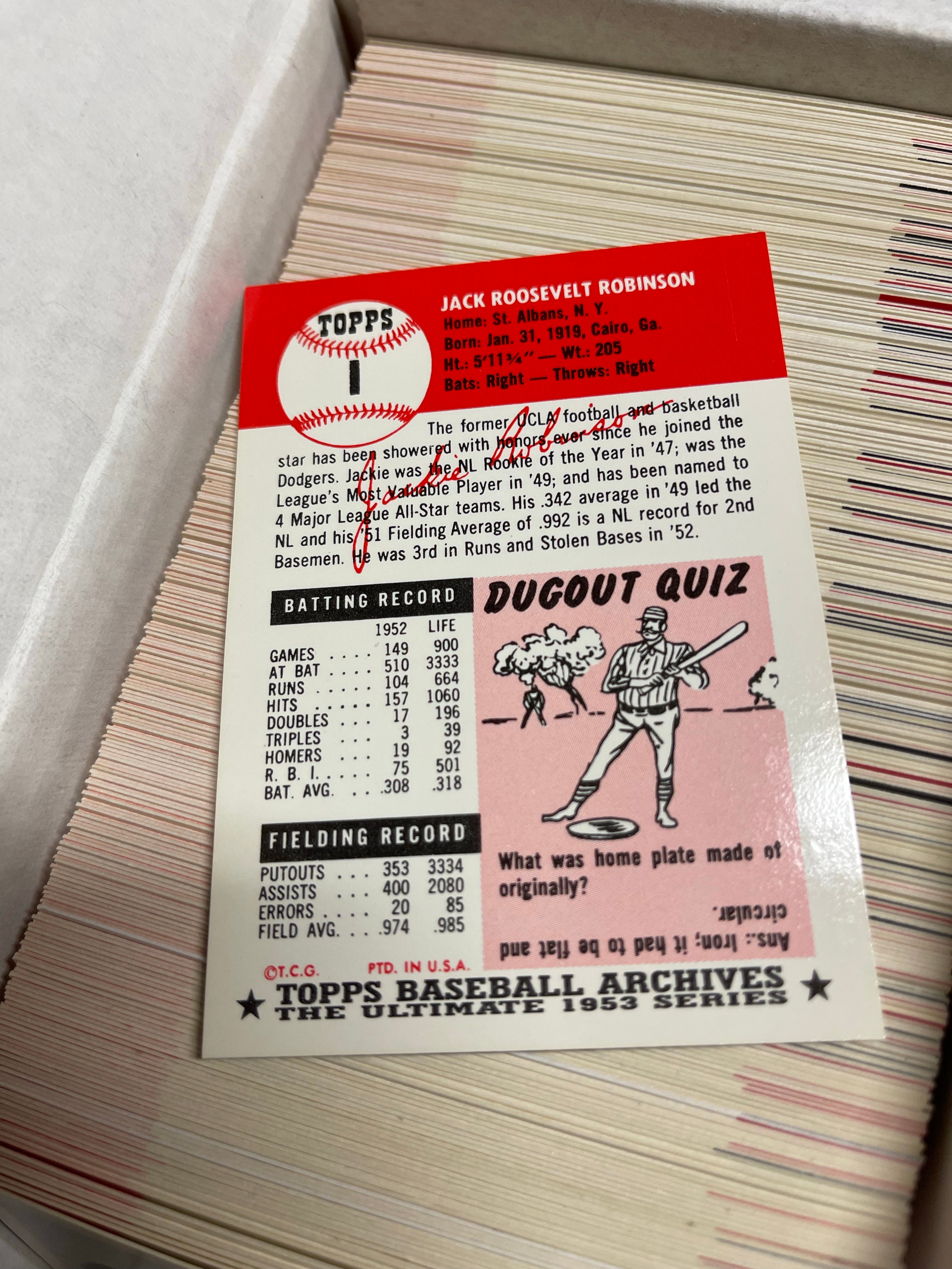 1953 Topps reprint baseball cards set