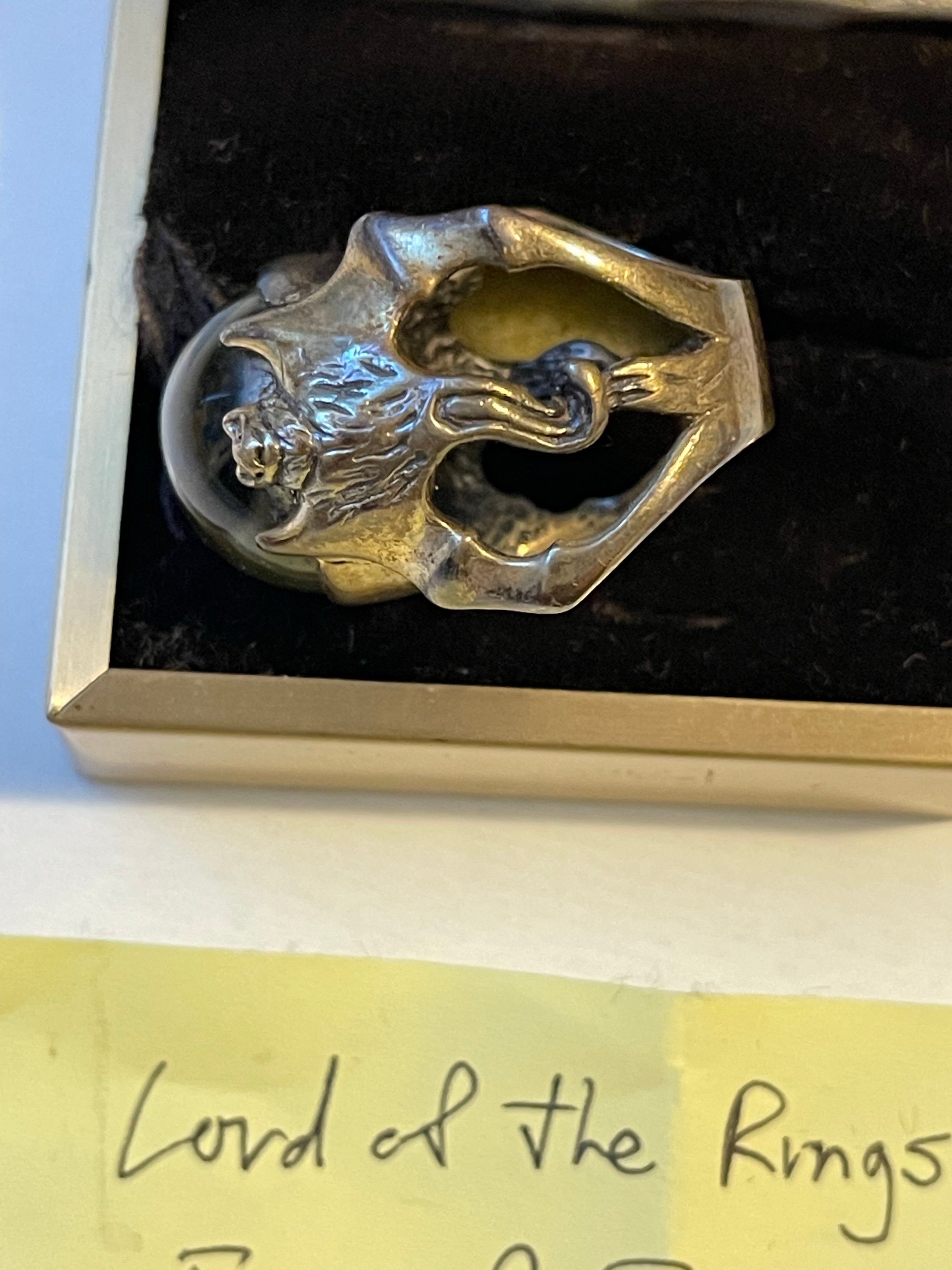 Lord of the Rings Eye of Sauron 9.5 size ring with box