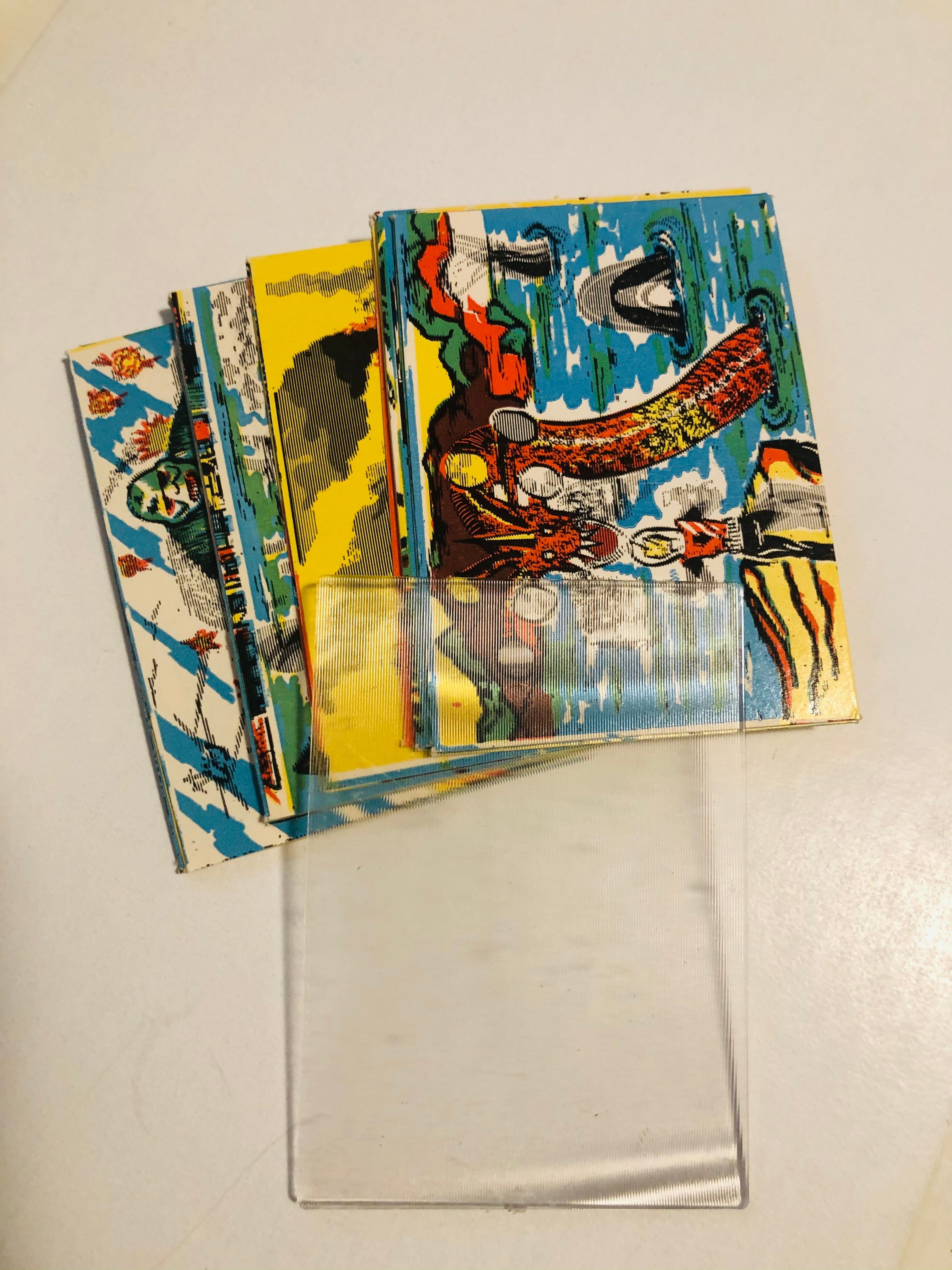Monster Action trading cards set with Lenticular Lens card 1963