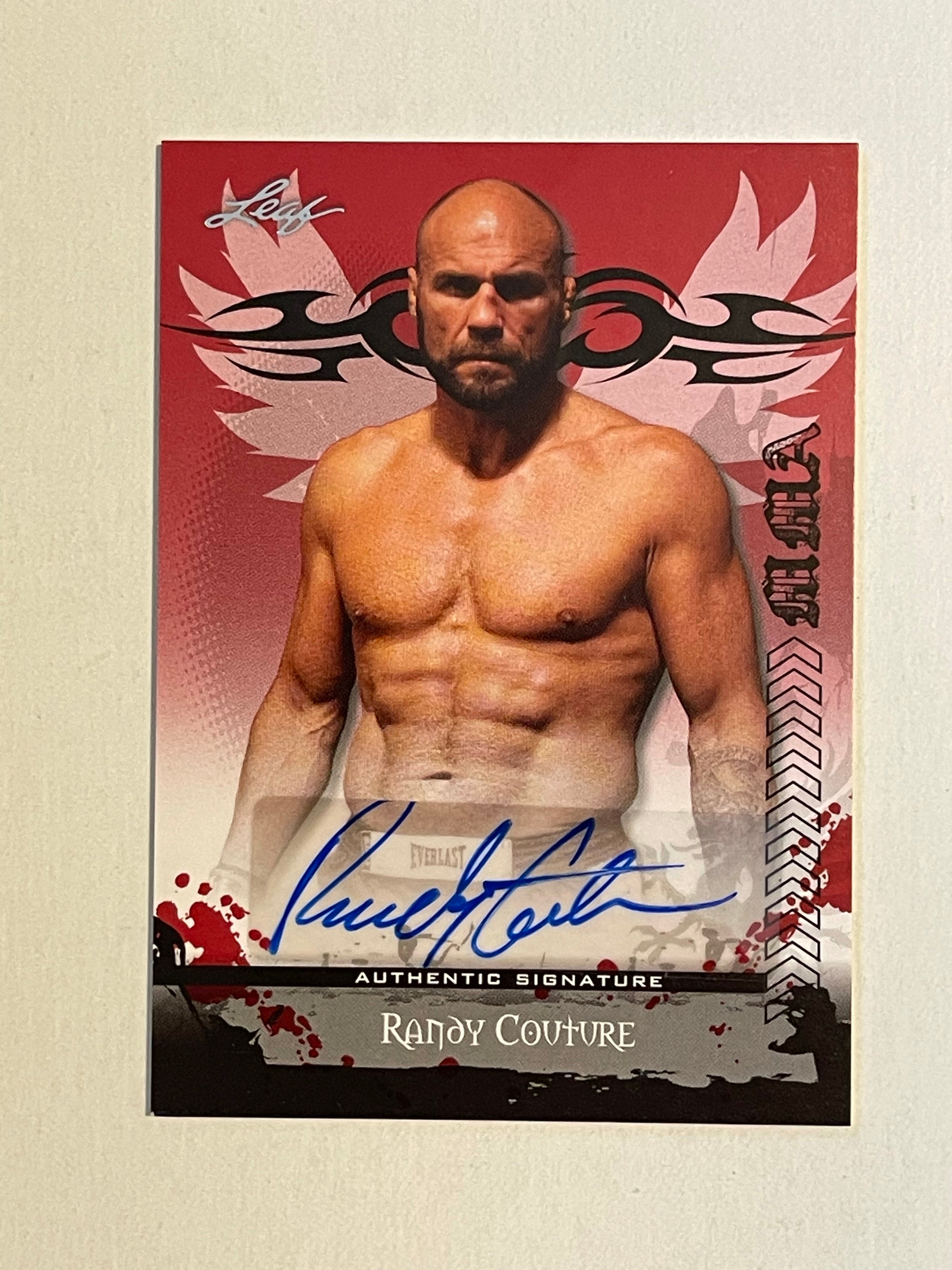 UFC MMA Randy Couture Rare Leaf Signed Insert Card