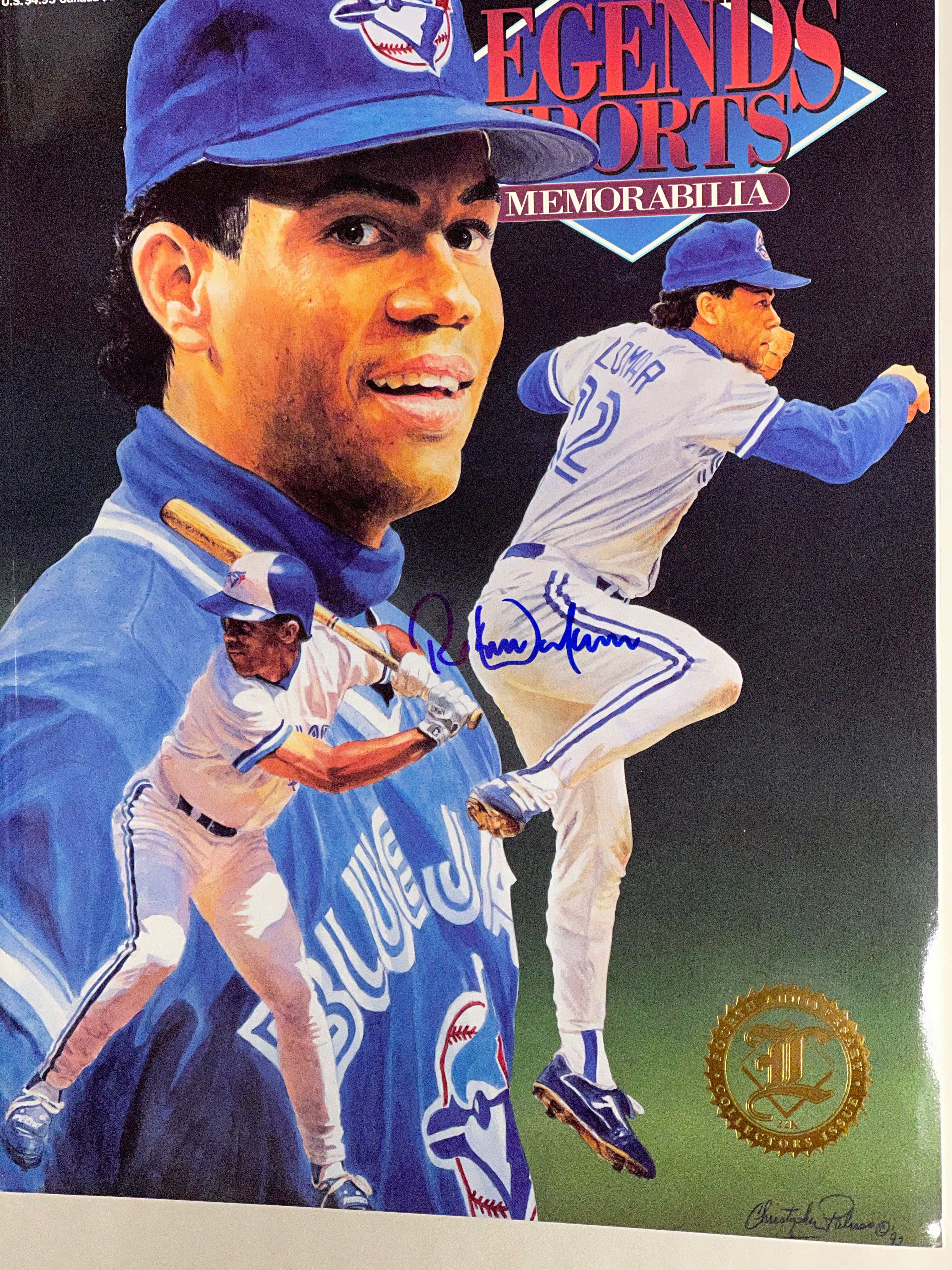 Toronto Blue Jays baseball Roberto Alomar autograph Legends magazine with COA