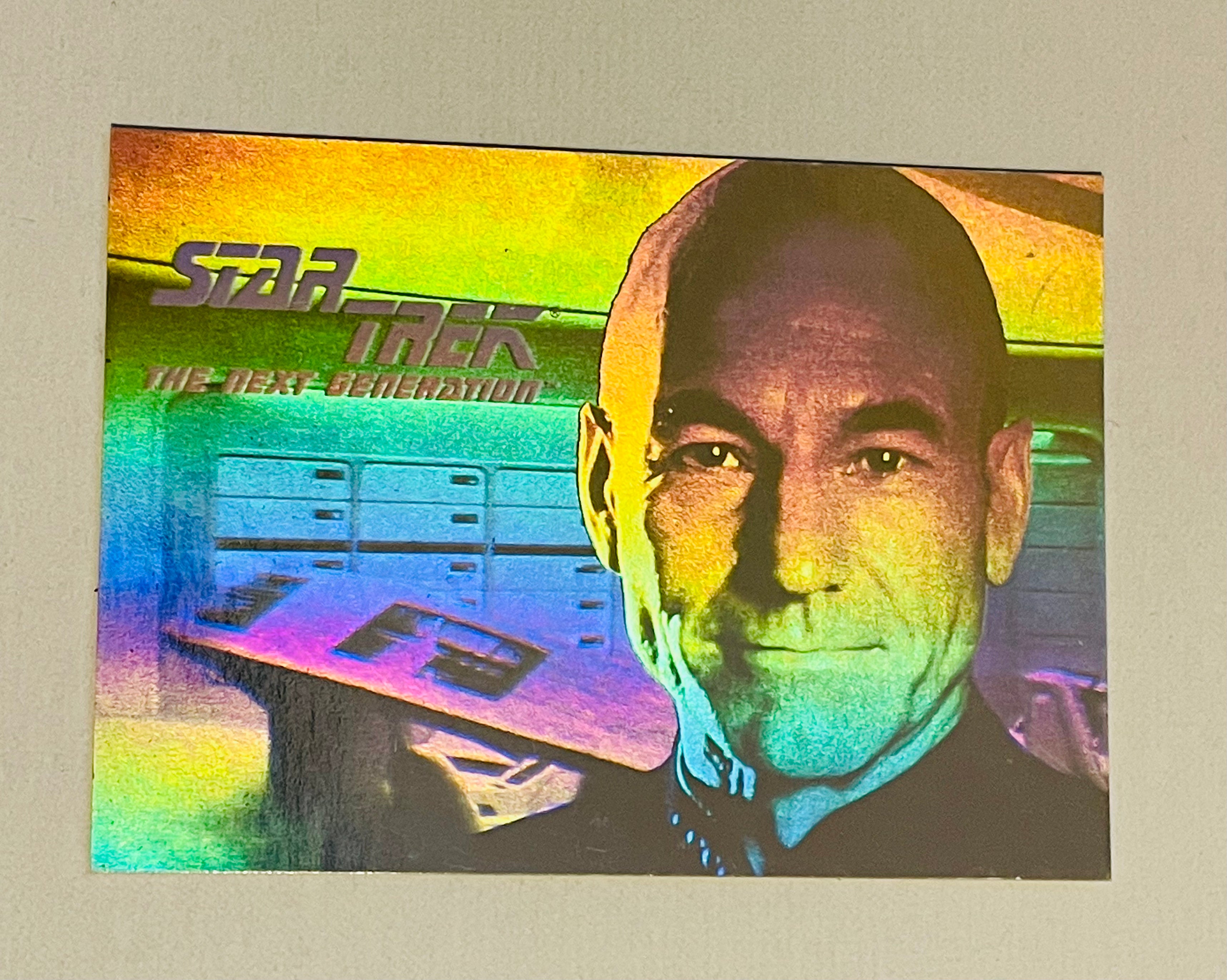 Star Trek Patrick Stewart hologram insert card 1991