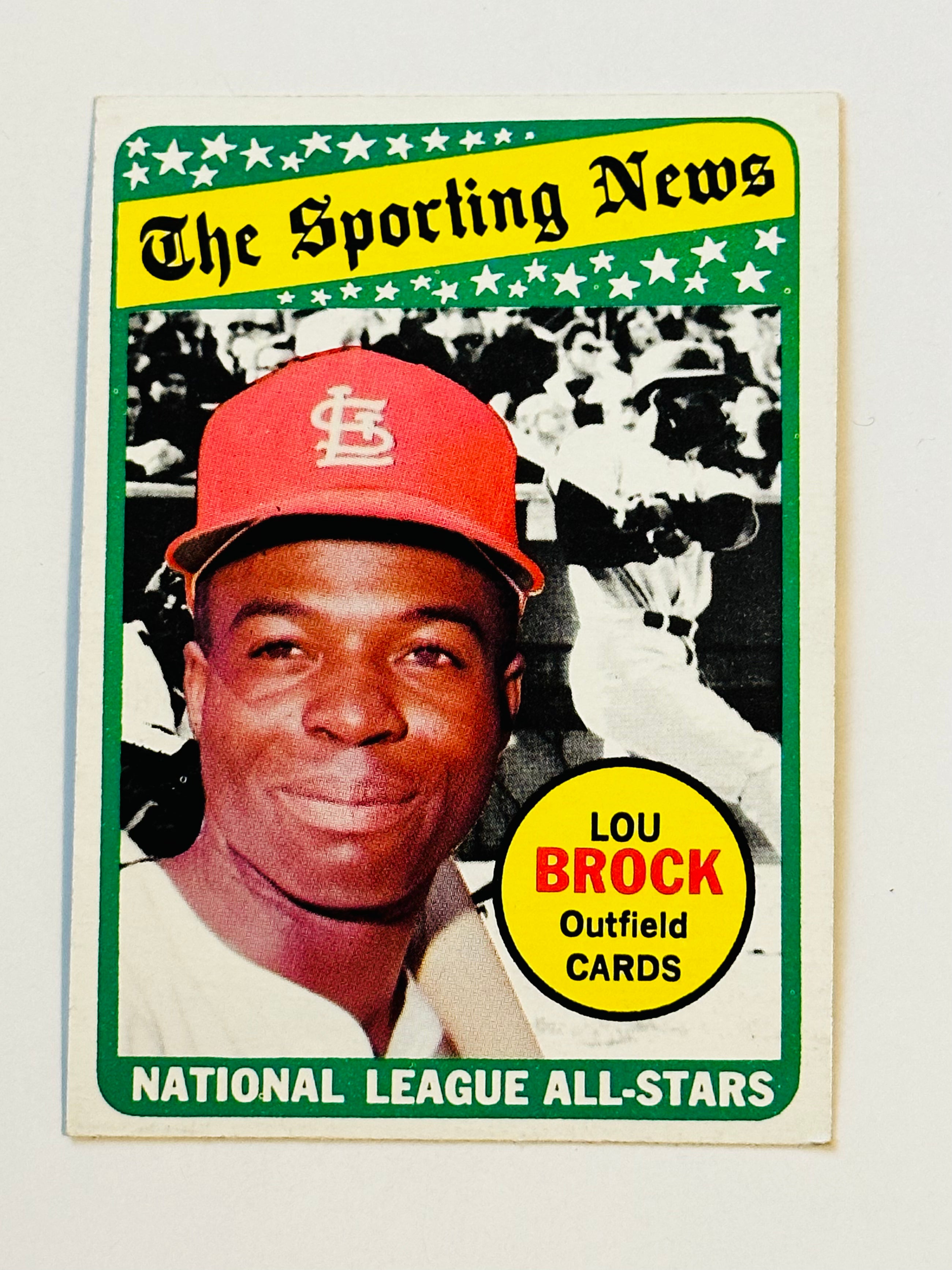 Lou Brock sporting news high grade baseball card 1969