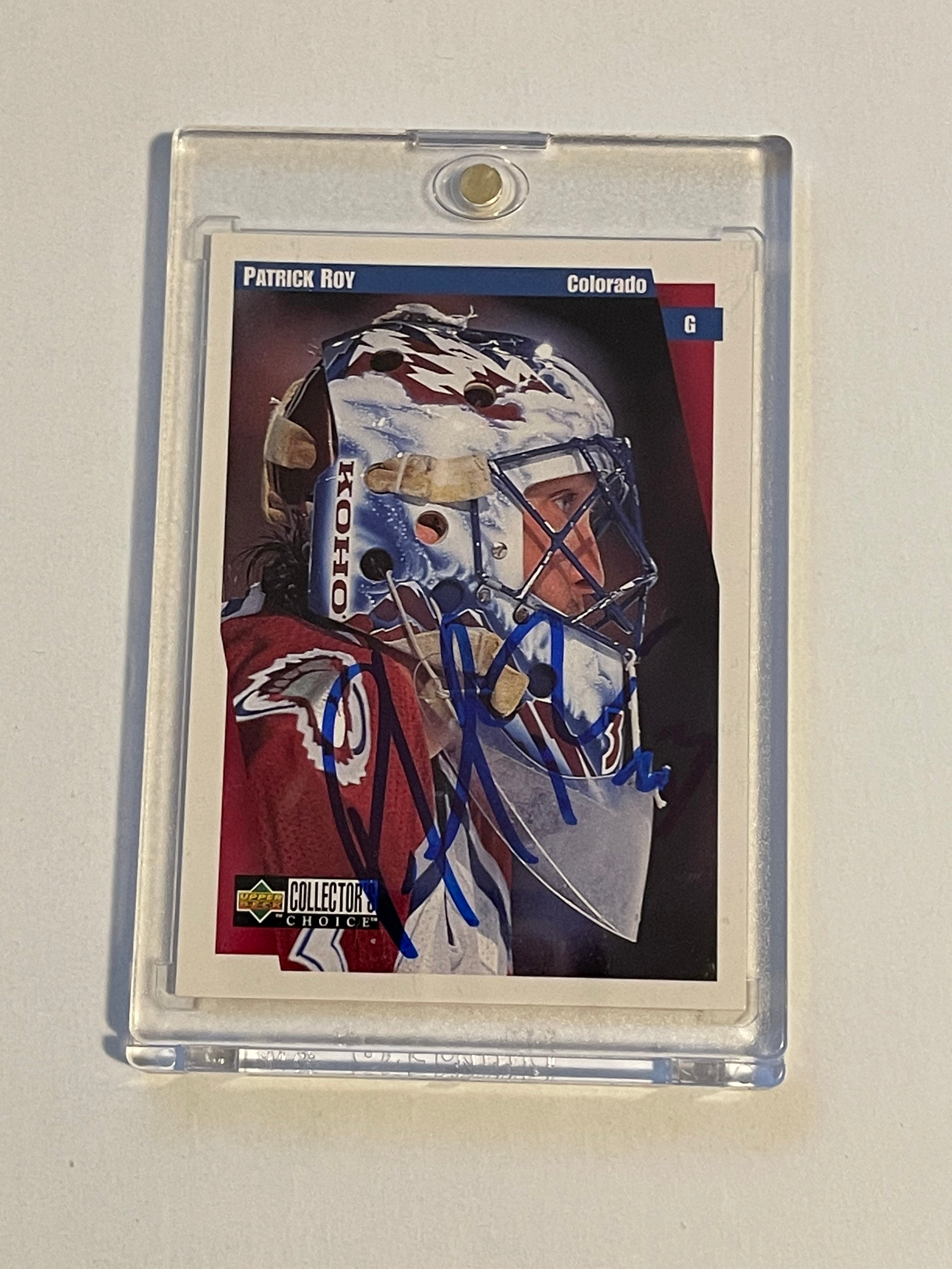 Patrick Roy autograph hockey card with COA