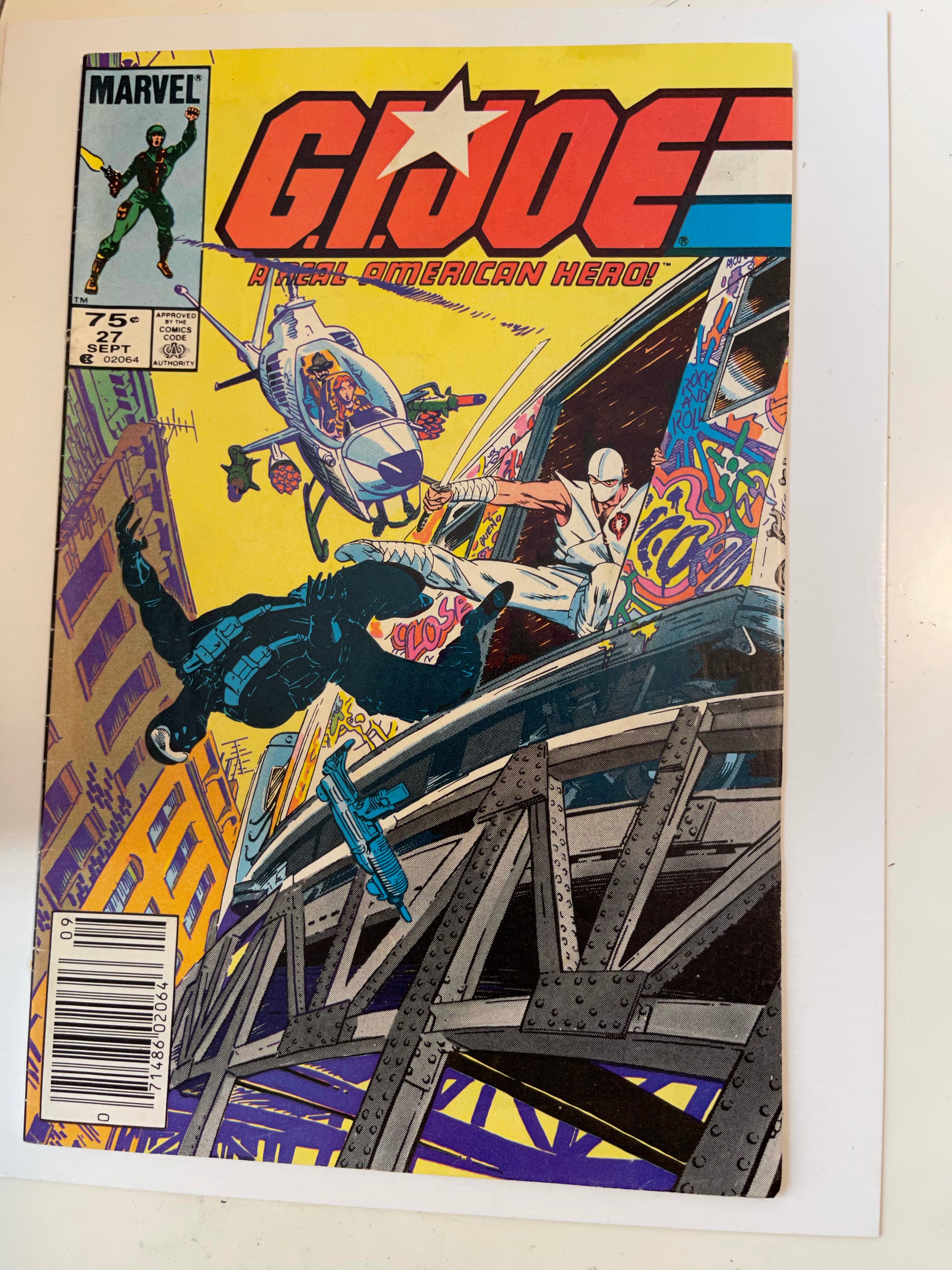 GI Joe # 27 comic book Snake eyes origin issue
