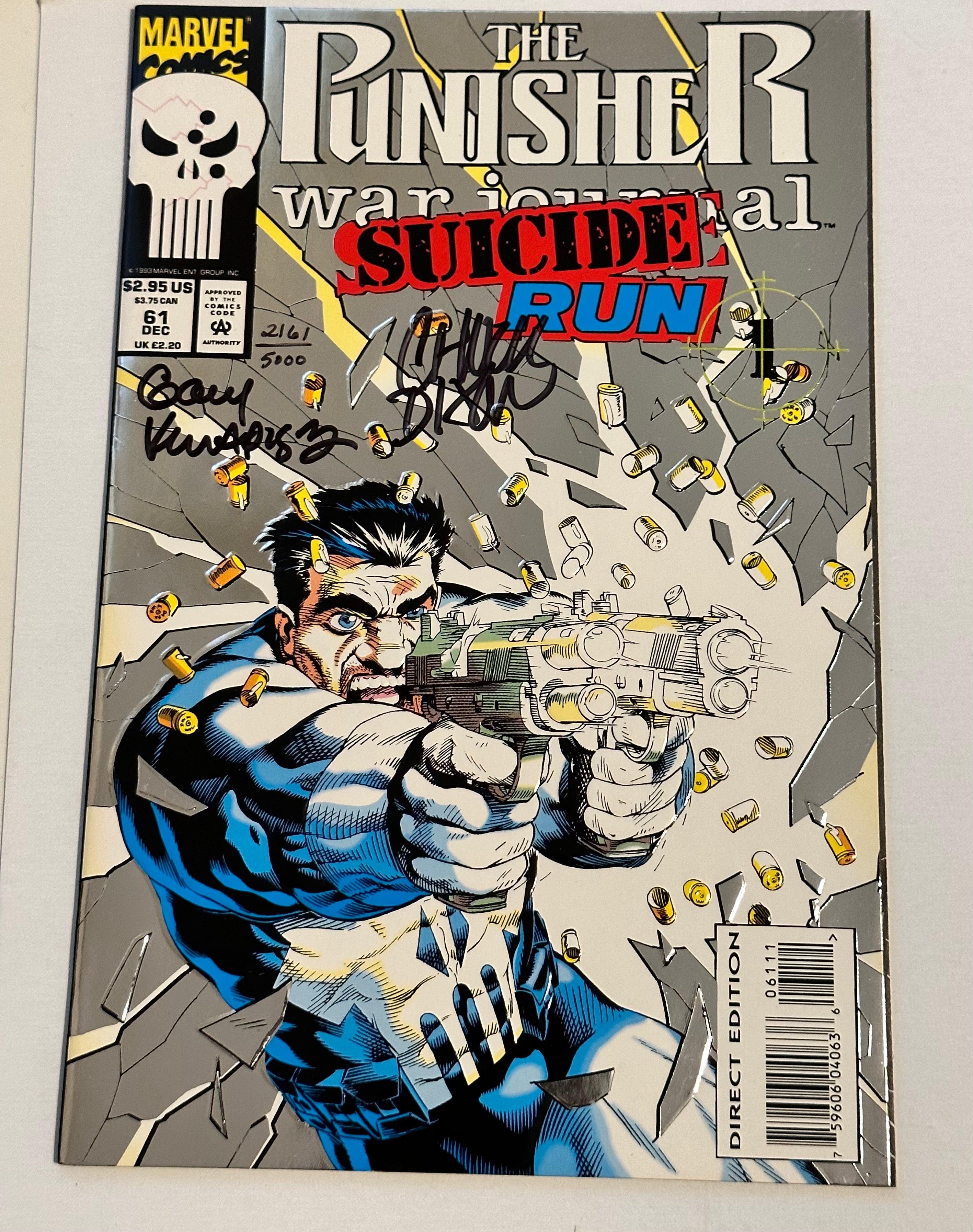 The Punisher War Journal double autograph by artists comic book with COA