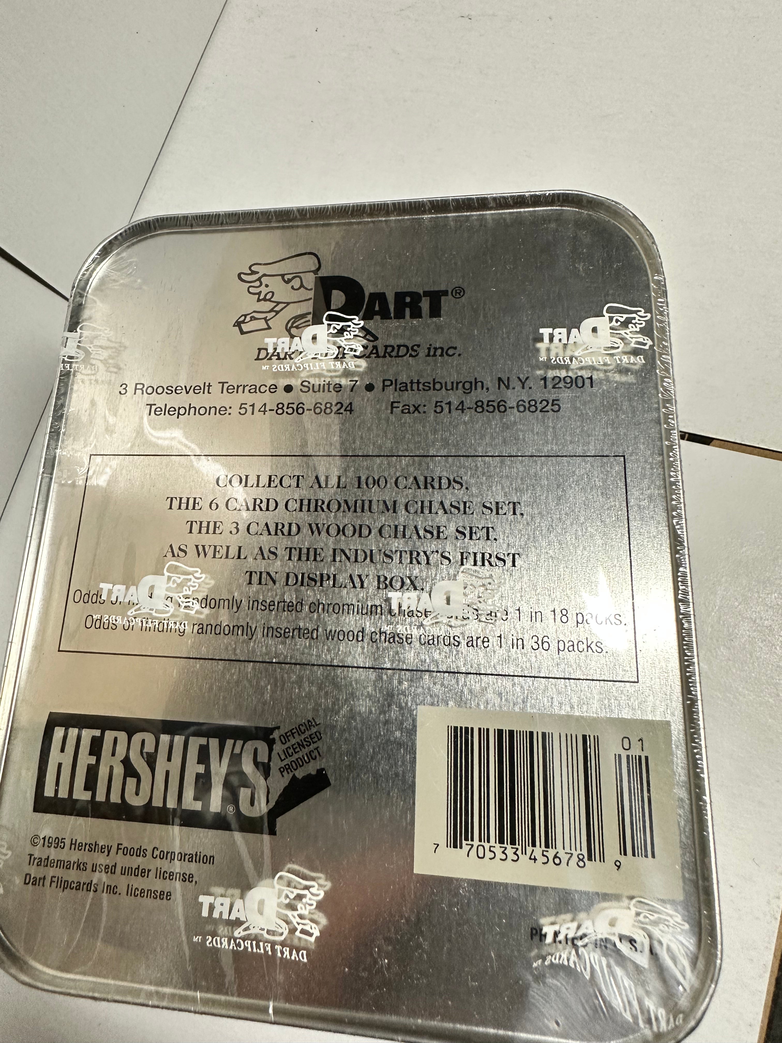Hersheys chocolate cards 36 packs in factory sealed tin 1995