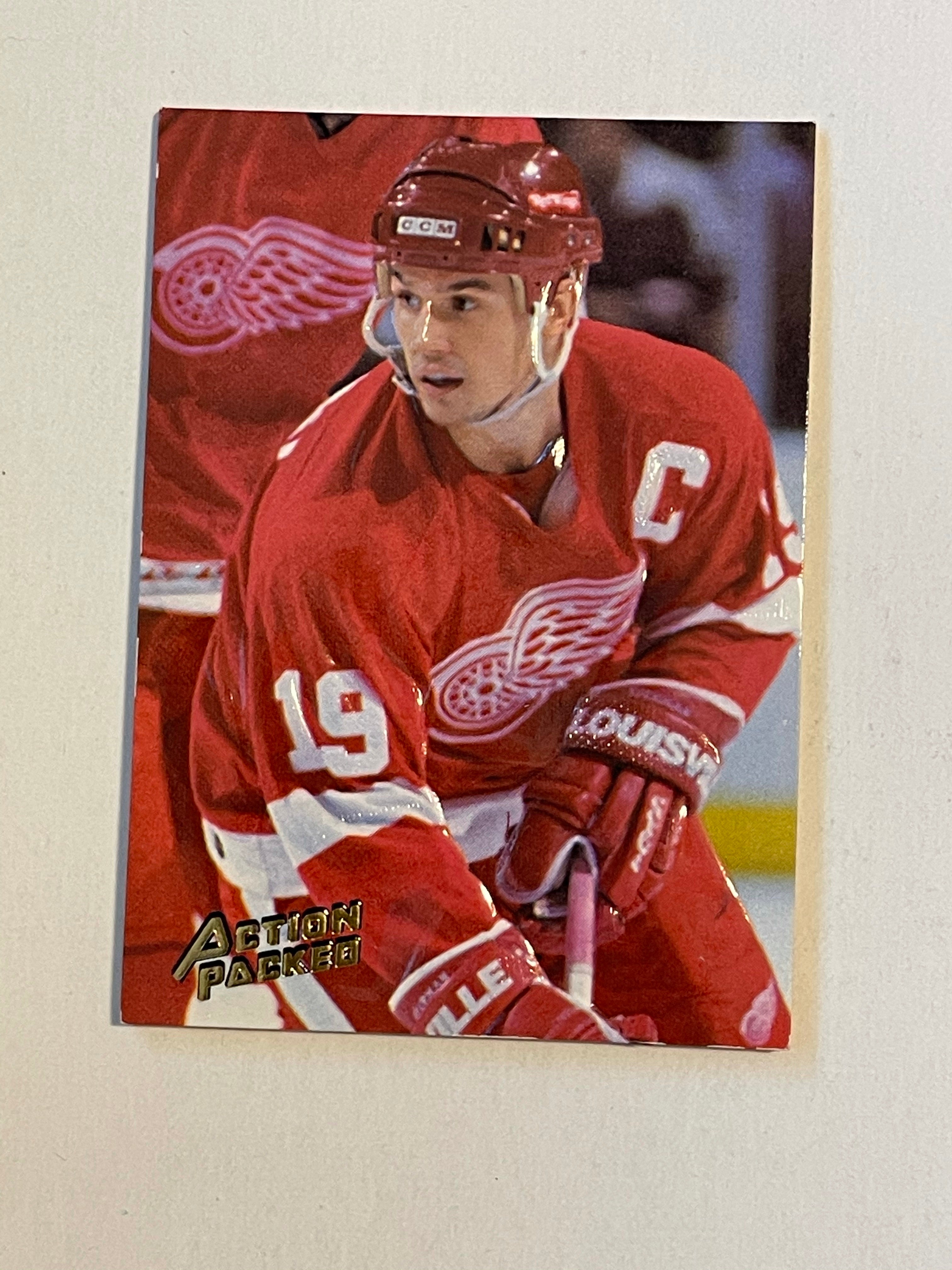 Steve Yzerman Action Packed rare test issued hockey card 1994 Steve Yzerman Action Packed rare test issued hockey card 1994