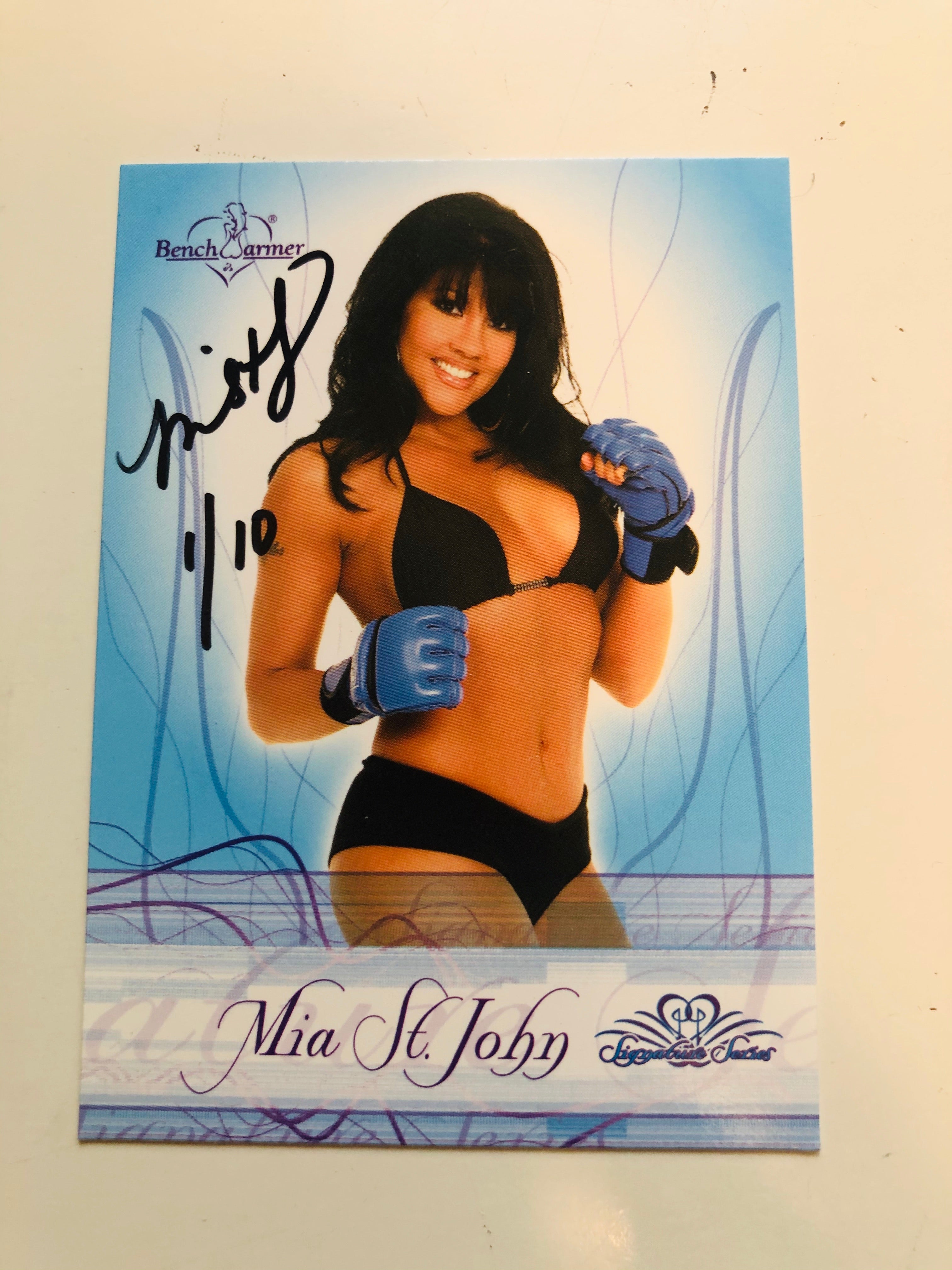 Benchwarmer Mia St.John 1/10 signed card with COA