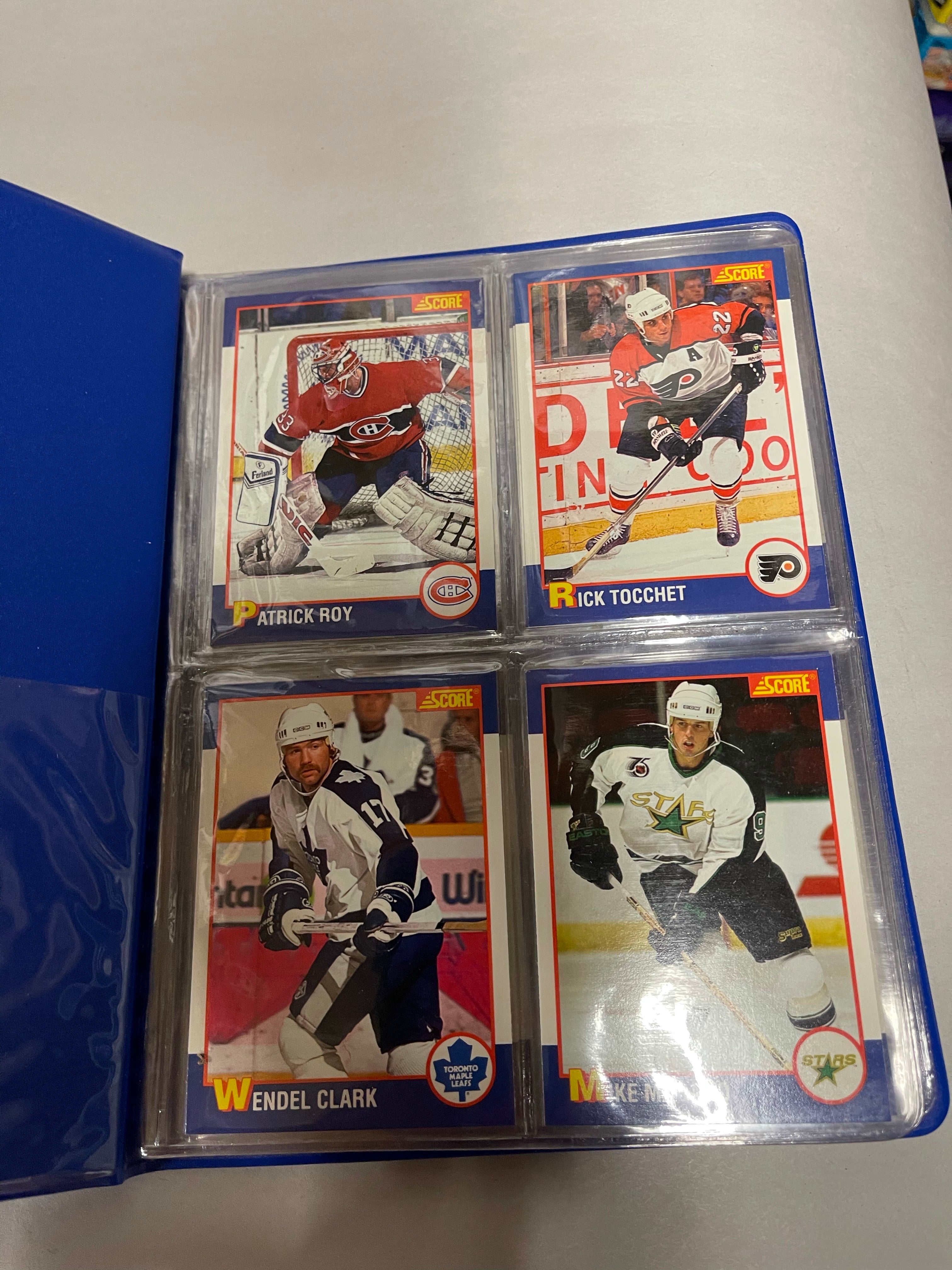 Kellogg’s Score limited issued hockey cards set in binder 1991
