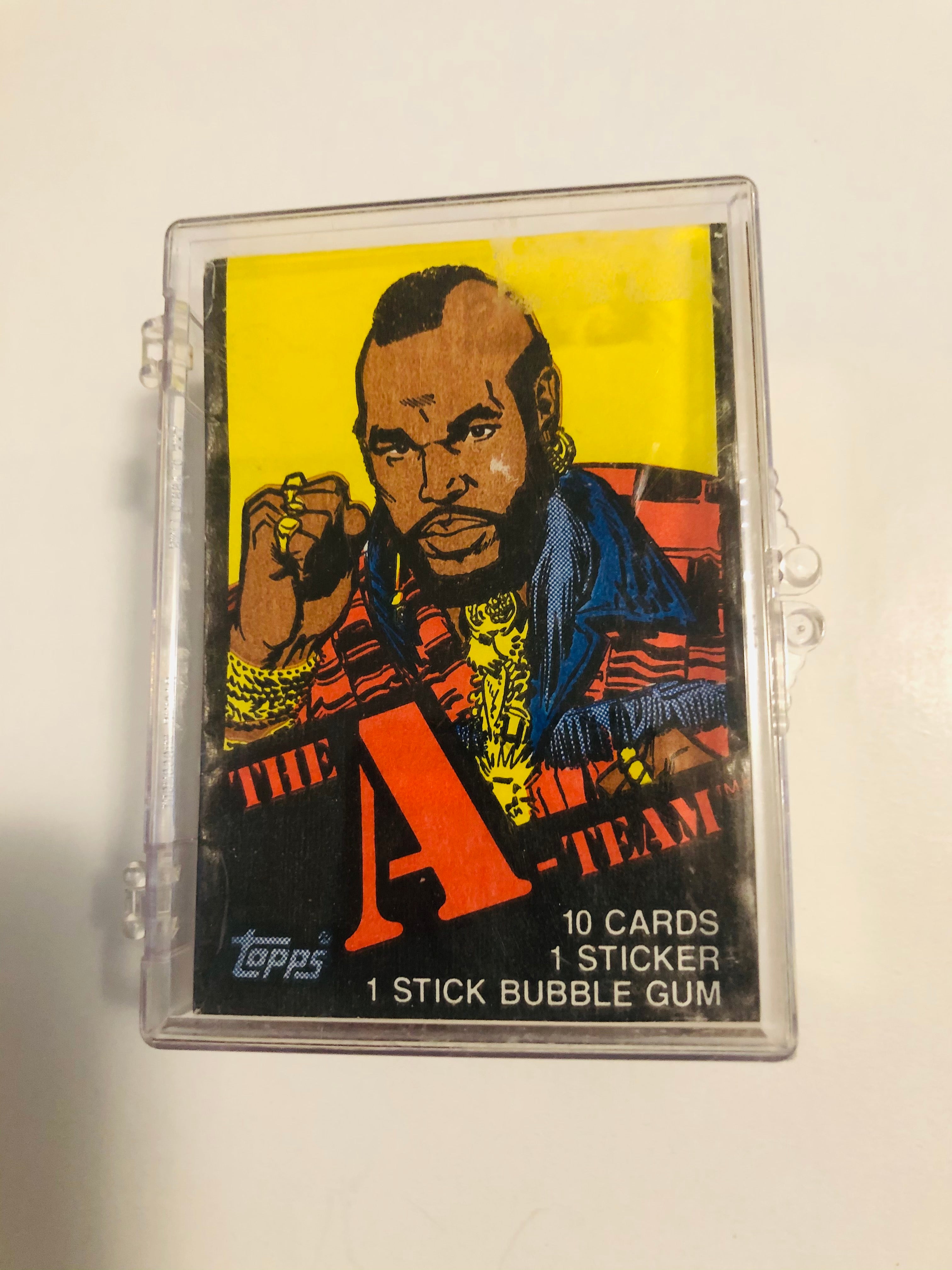 The A-Team TV show cards and stickers set with wrapper 1983