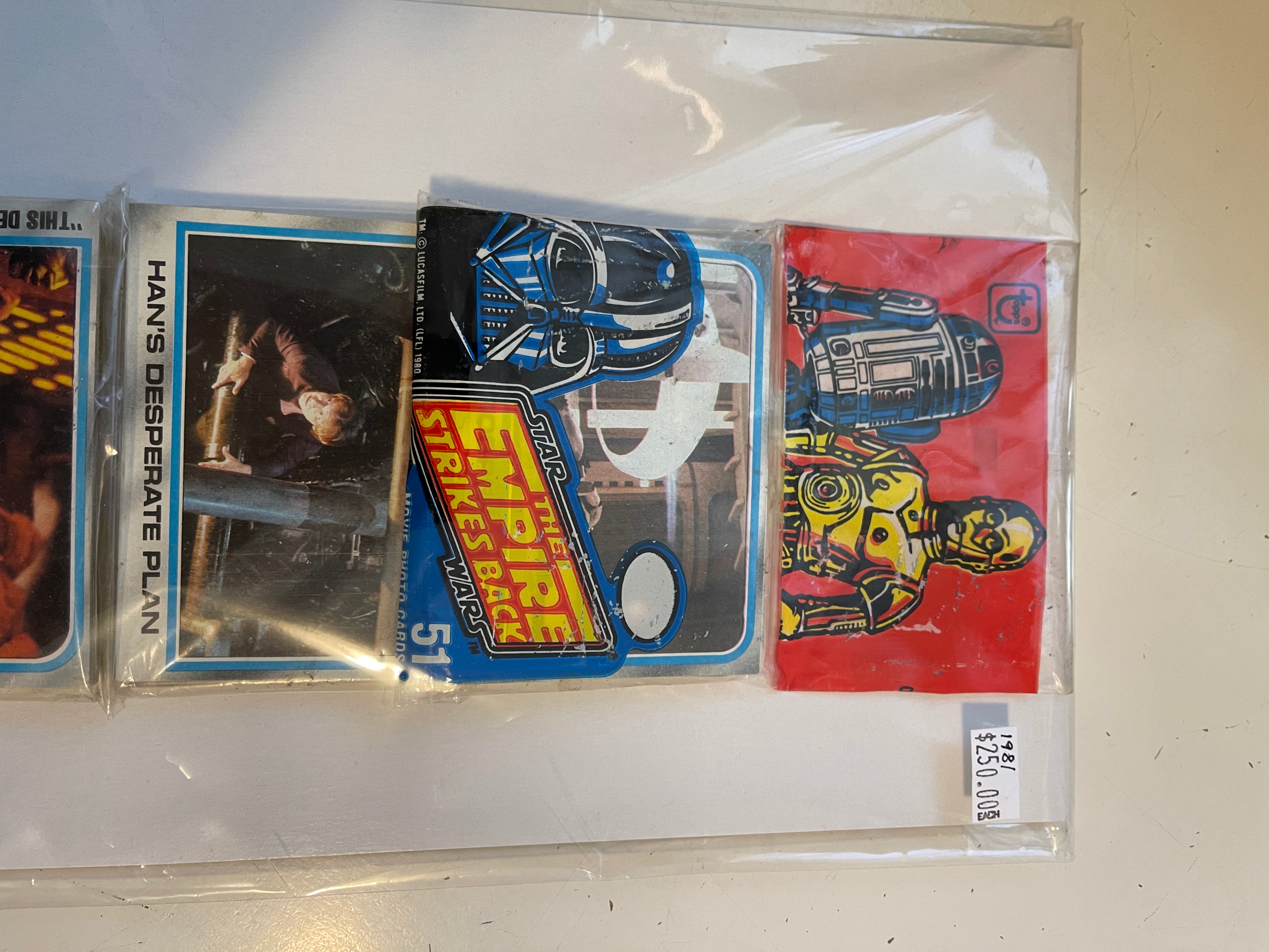 Star Wars Empire strikes back series 2 cards rack pack 1981