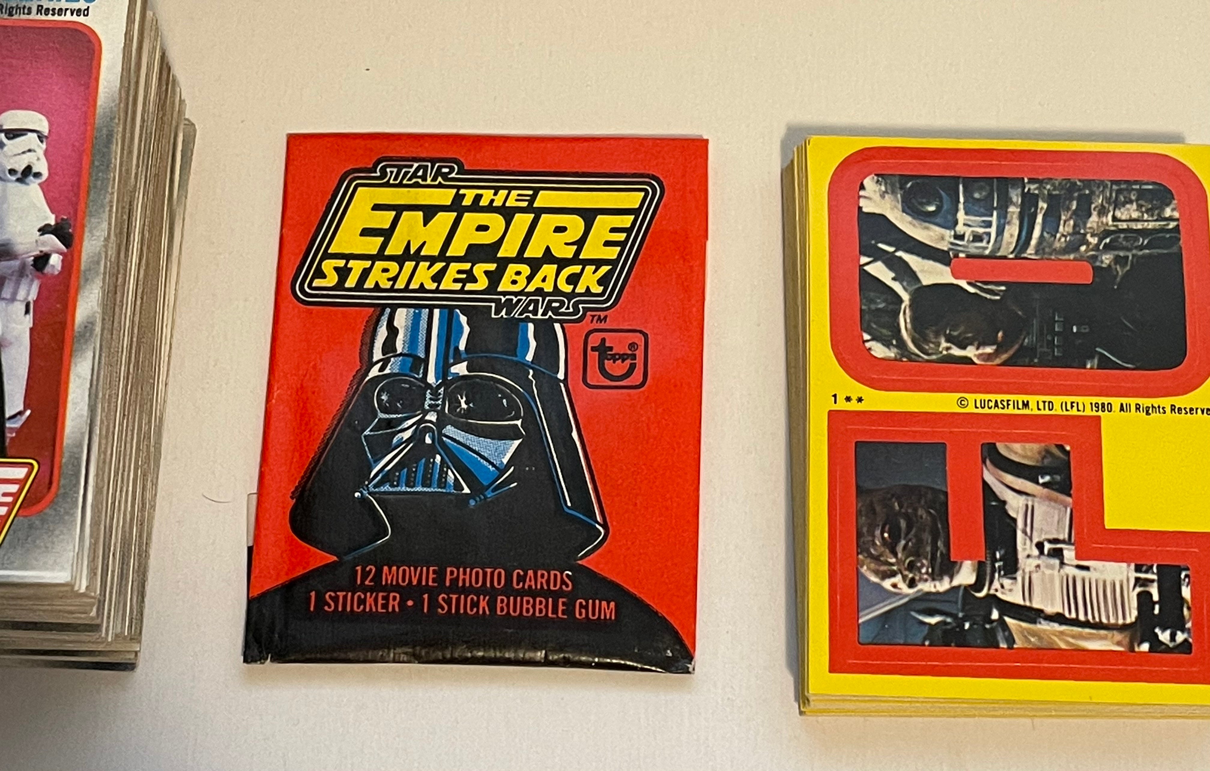 Empire Strikes Back series 1 rare cards and stickers high grade condition cards set 1980