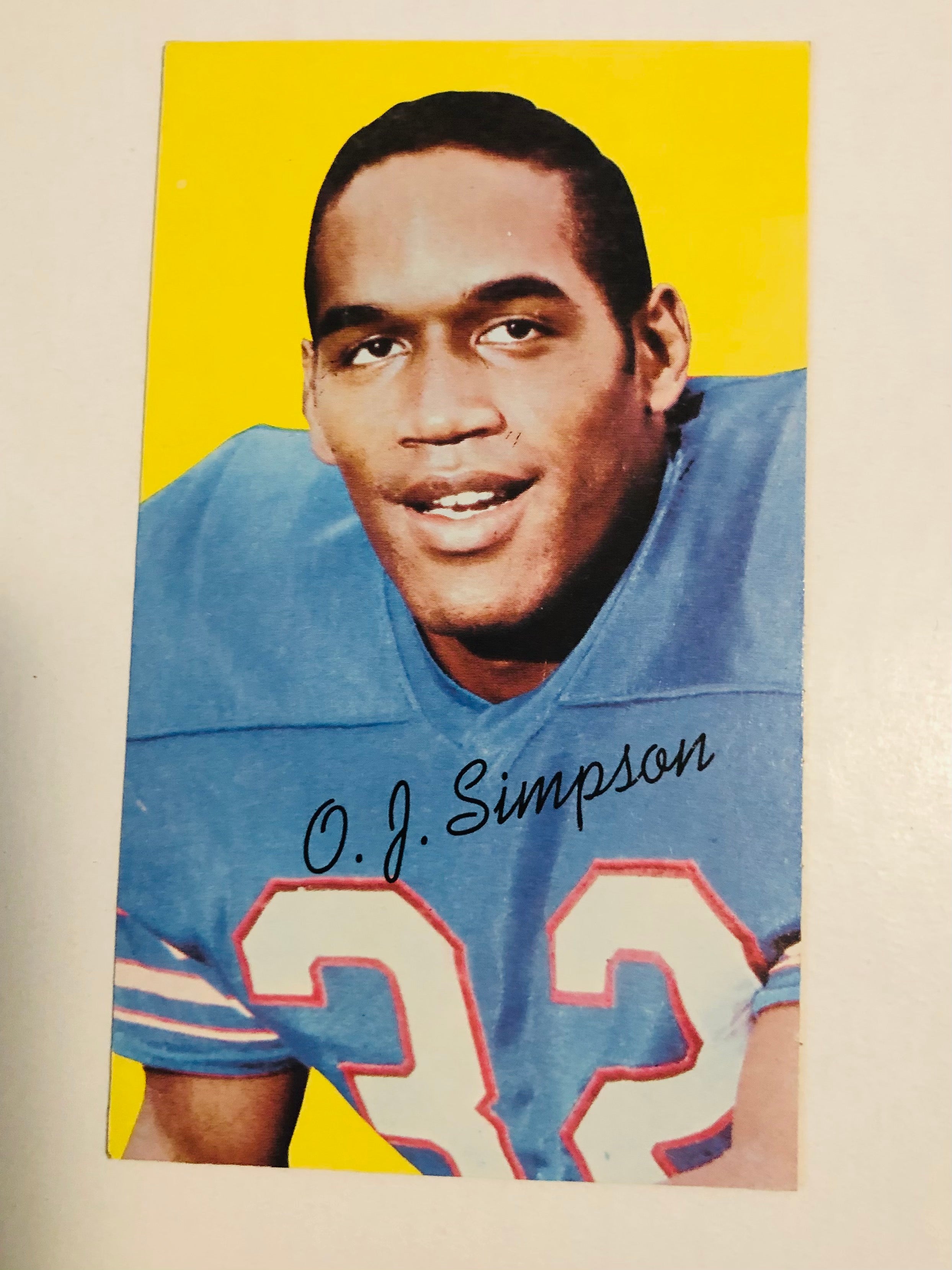 OJ Simpson rare Topps Super rookie football card 1970