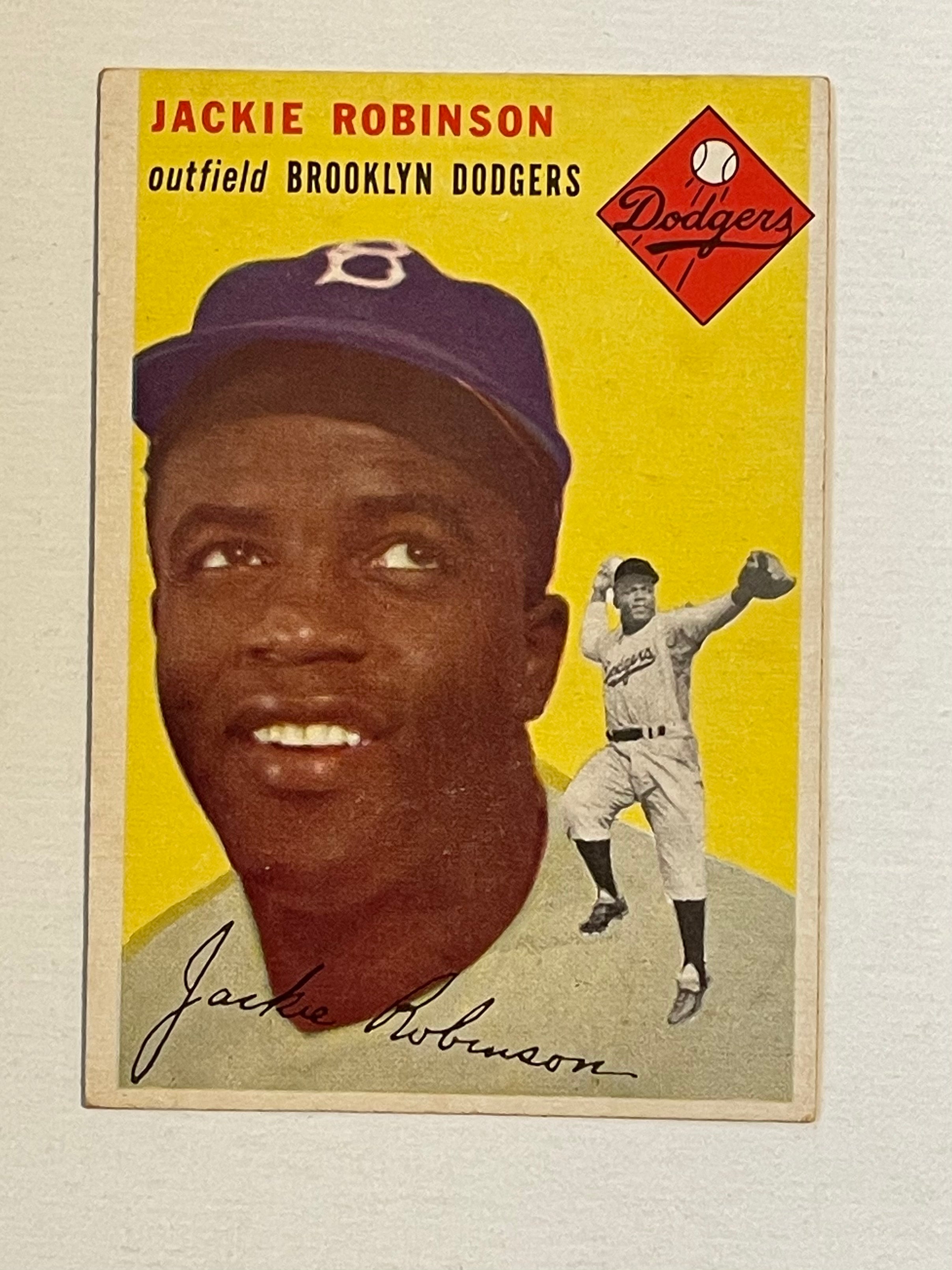 Jackie Robinson Topps ex condition baseball card 1954