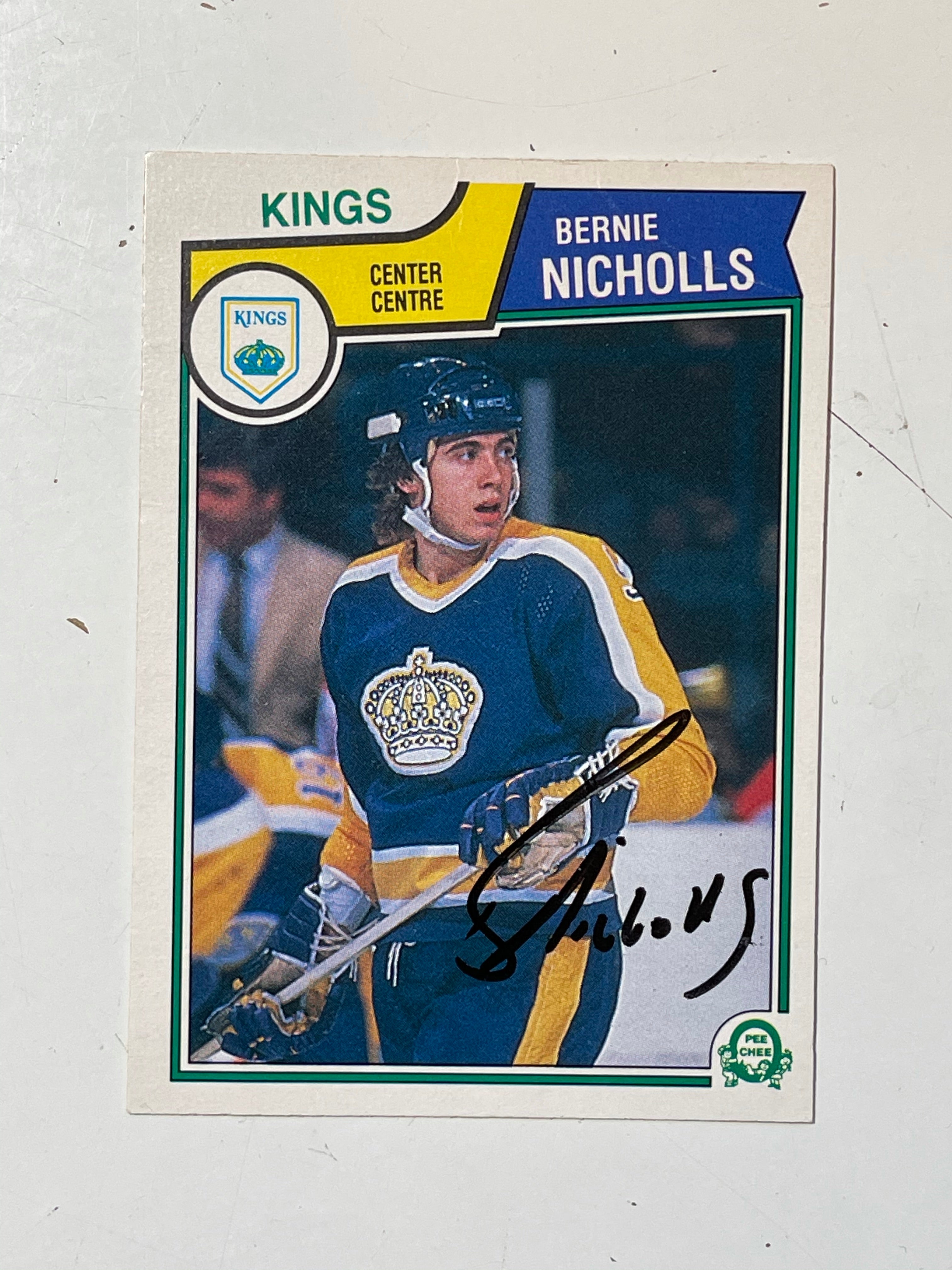 Bernie Nichols signed opc rookie hockey card with COA