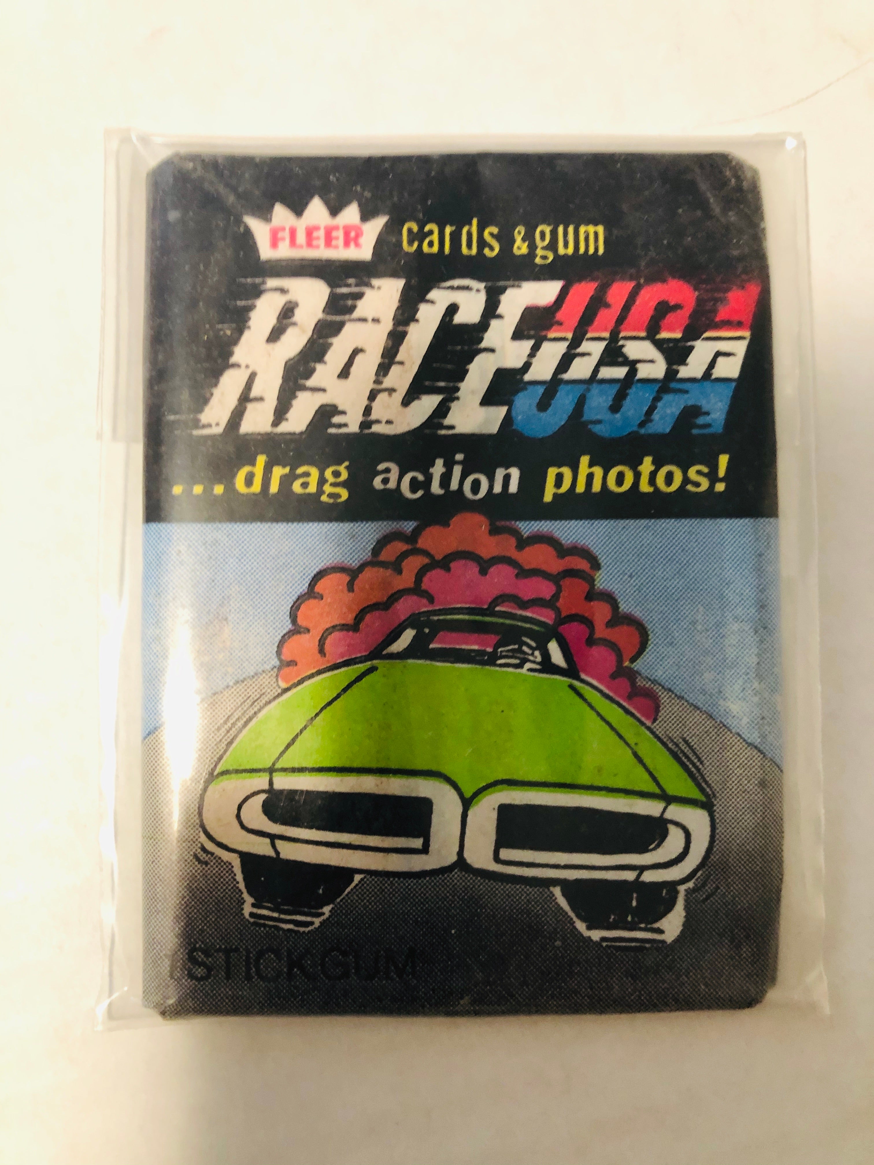 1972 Fleer Race USA drag racing cards pack