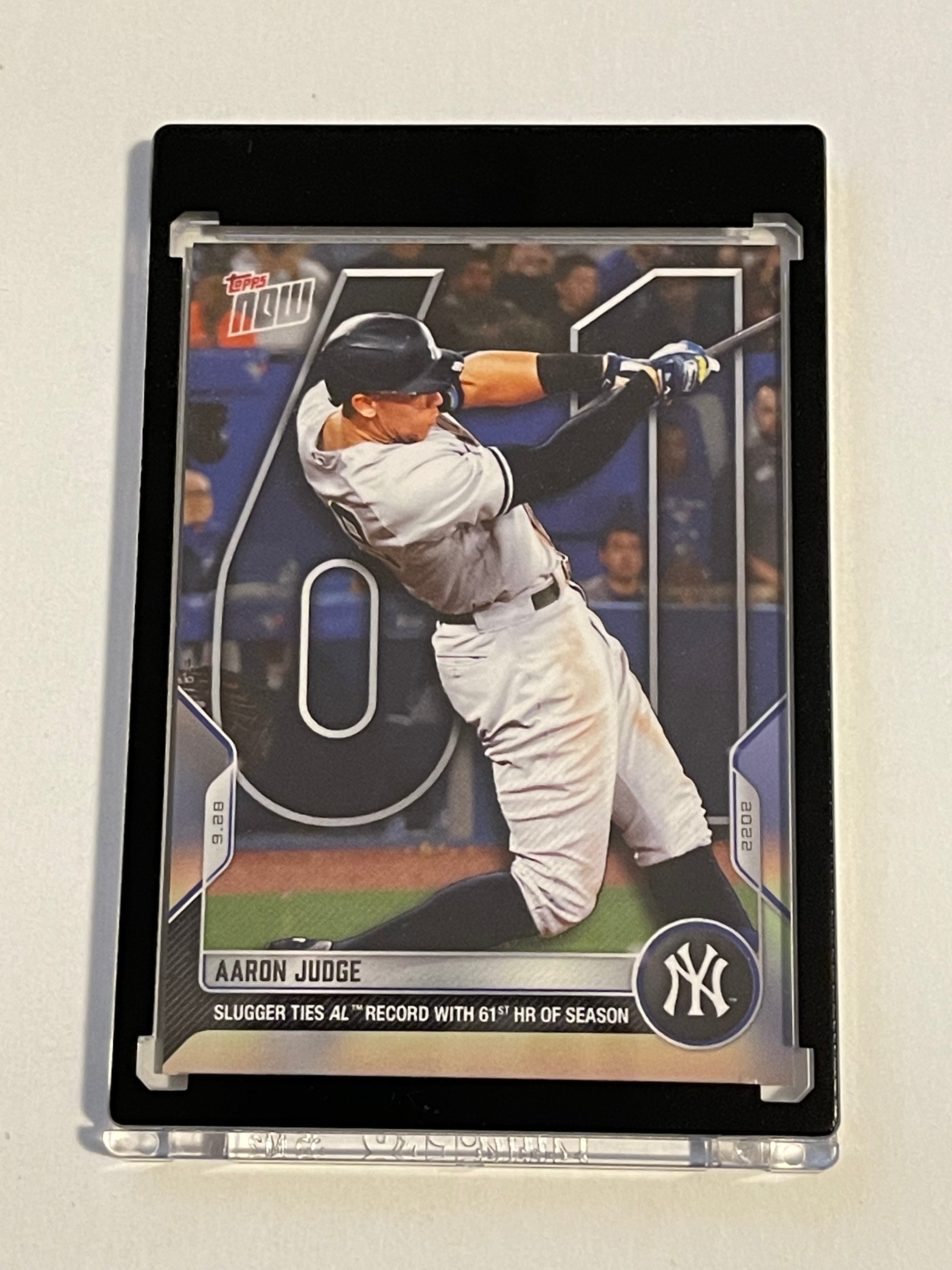 Aaron Judge Topps Now 61 home run limited issued card 2002