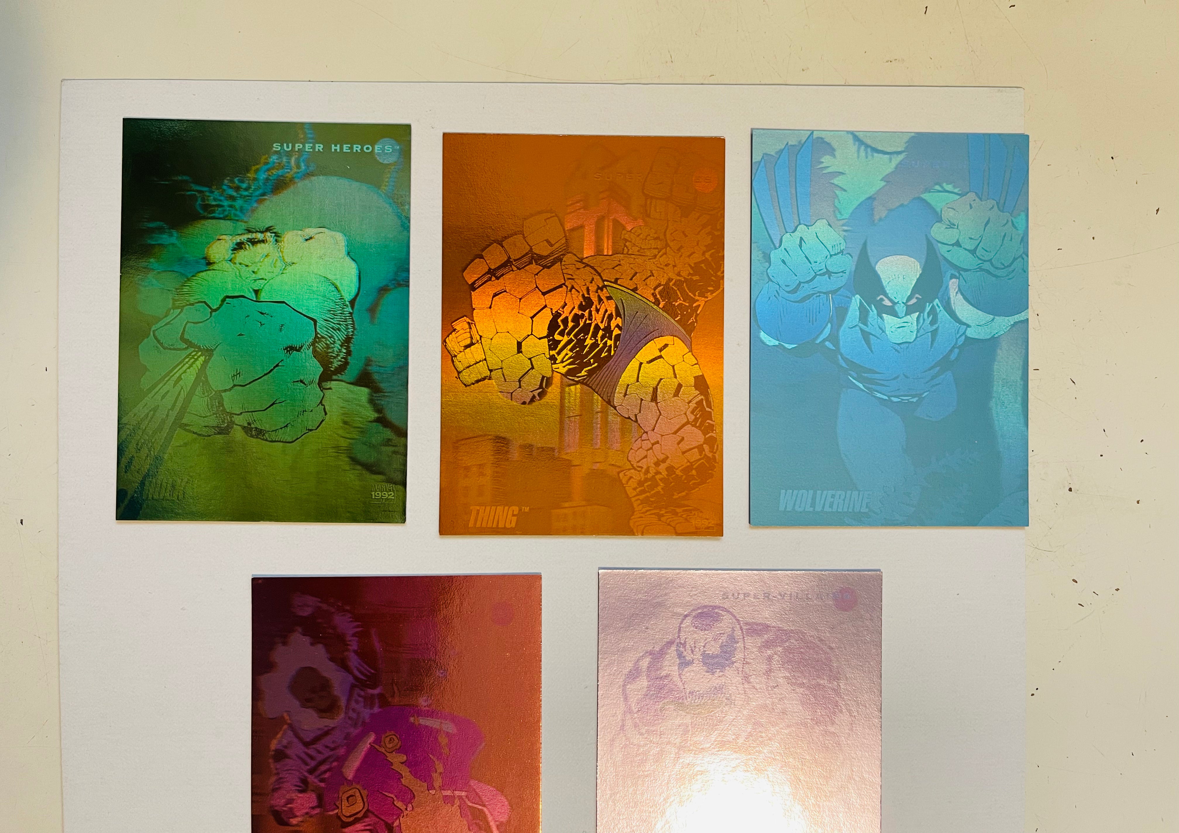 Marvel Universe series 3 rare hologram insert set 1993