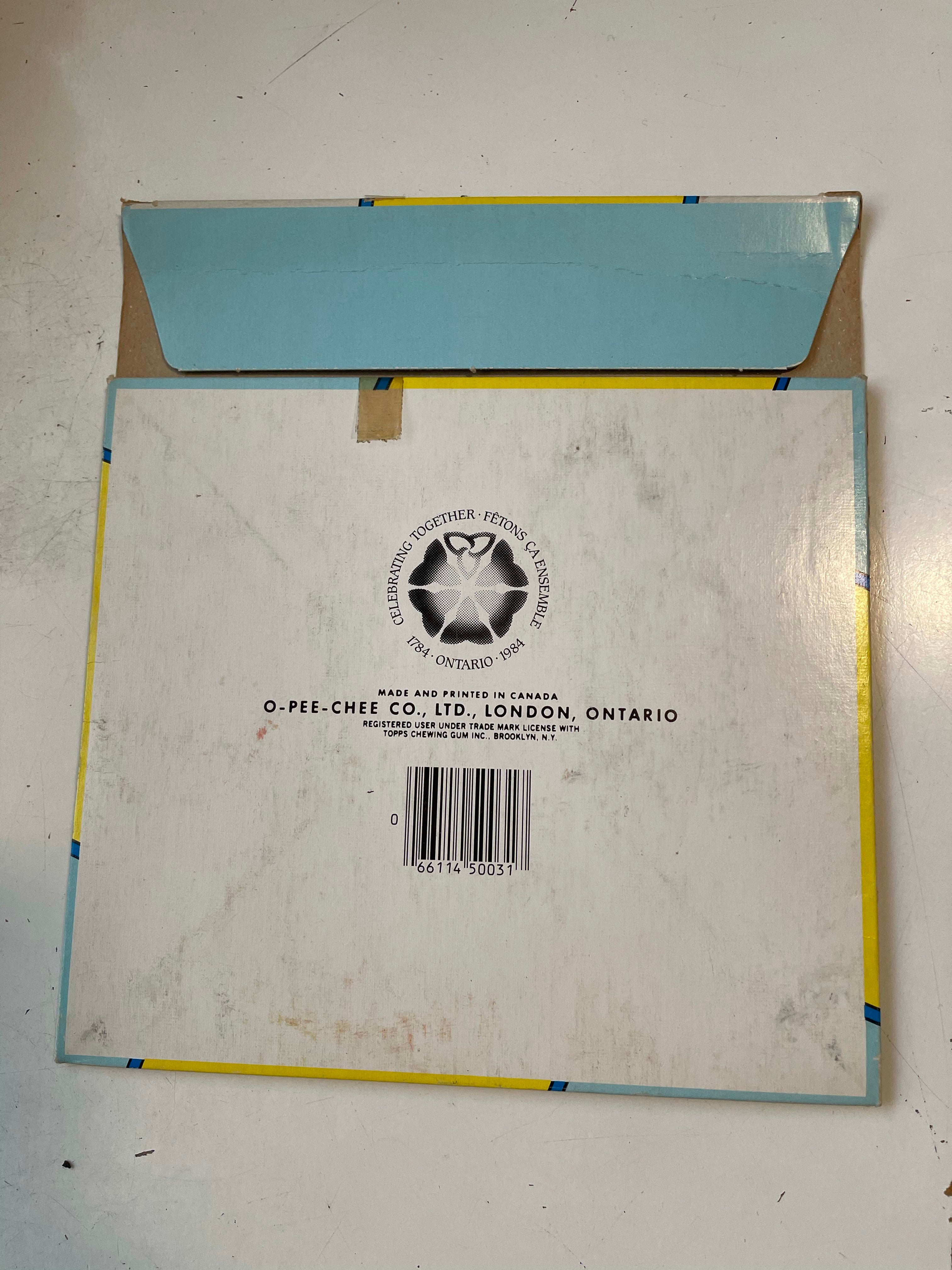 1983 opc hockey rare empty display box