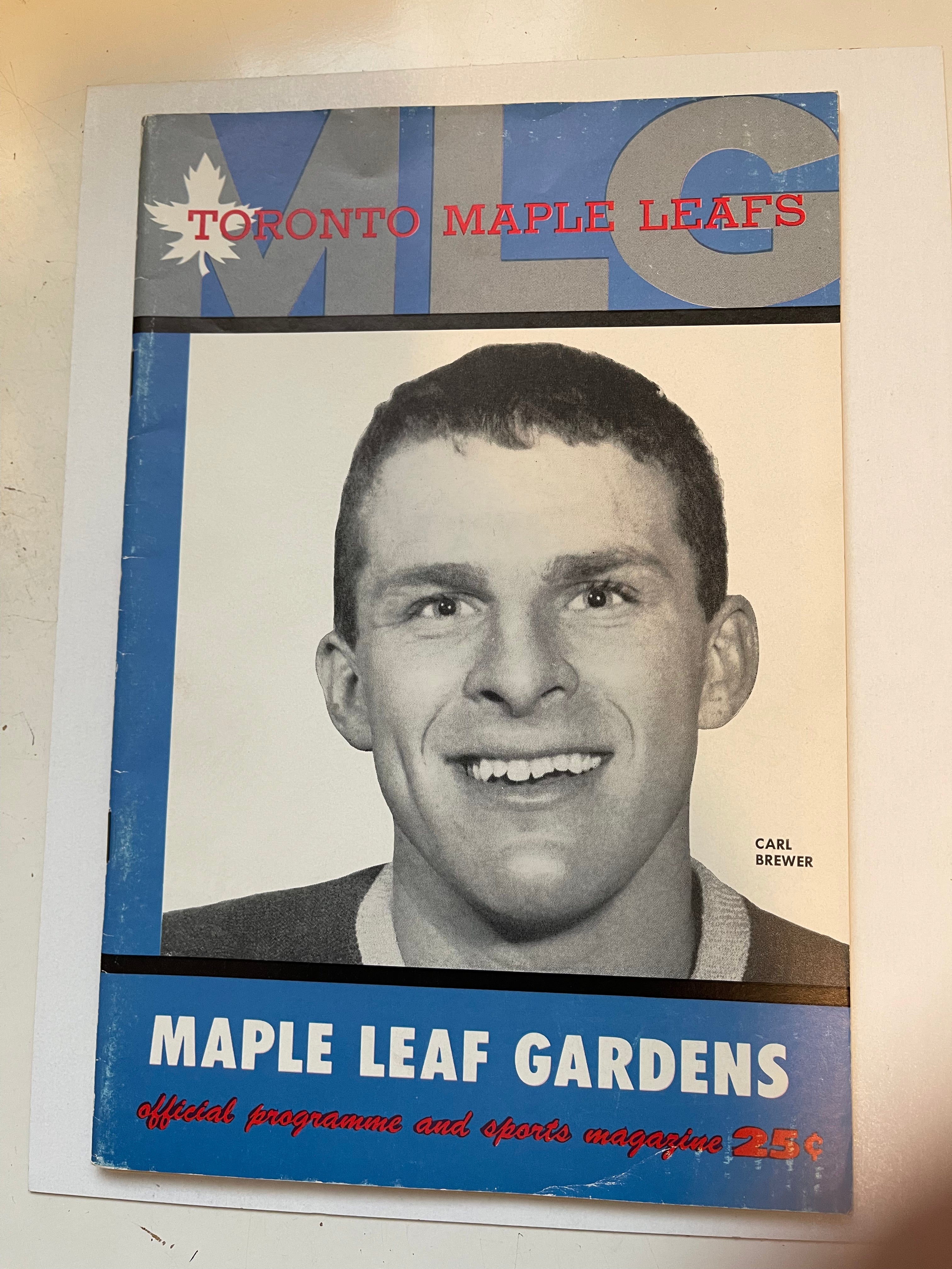 Maple Leaf Gardens hockey game program 1960