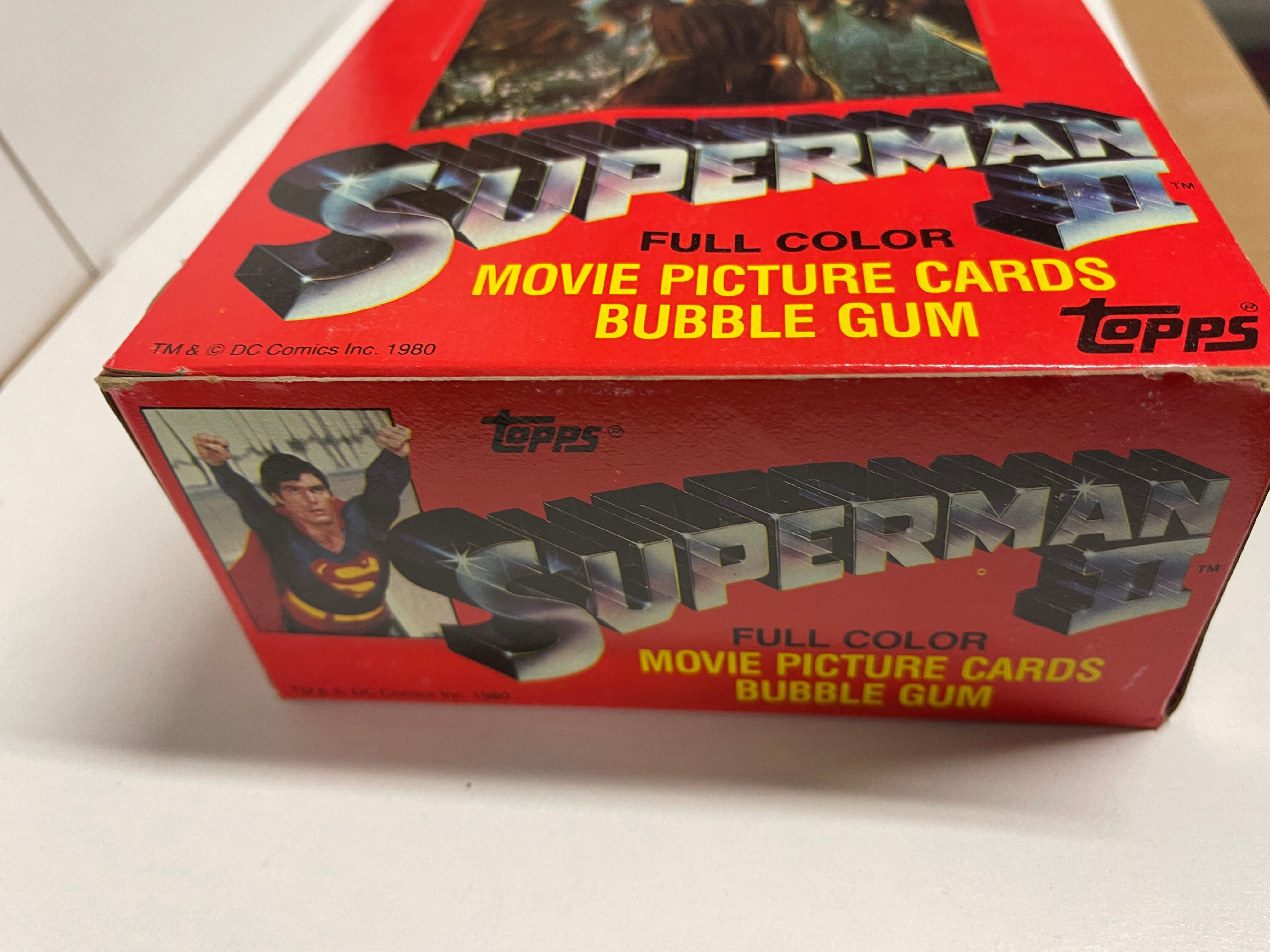 Superman 2 movie cards 36 packs box 1980