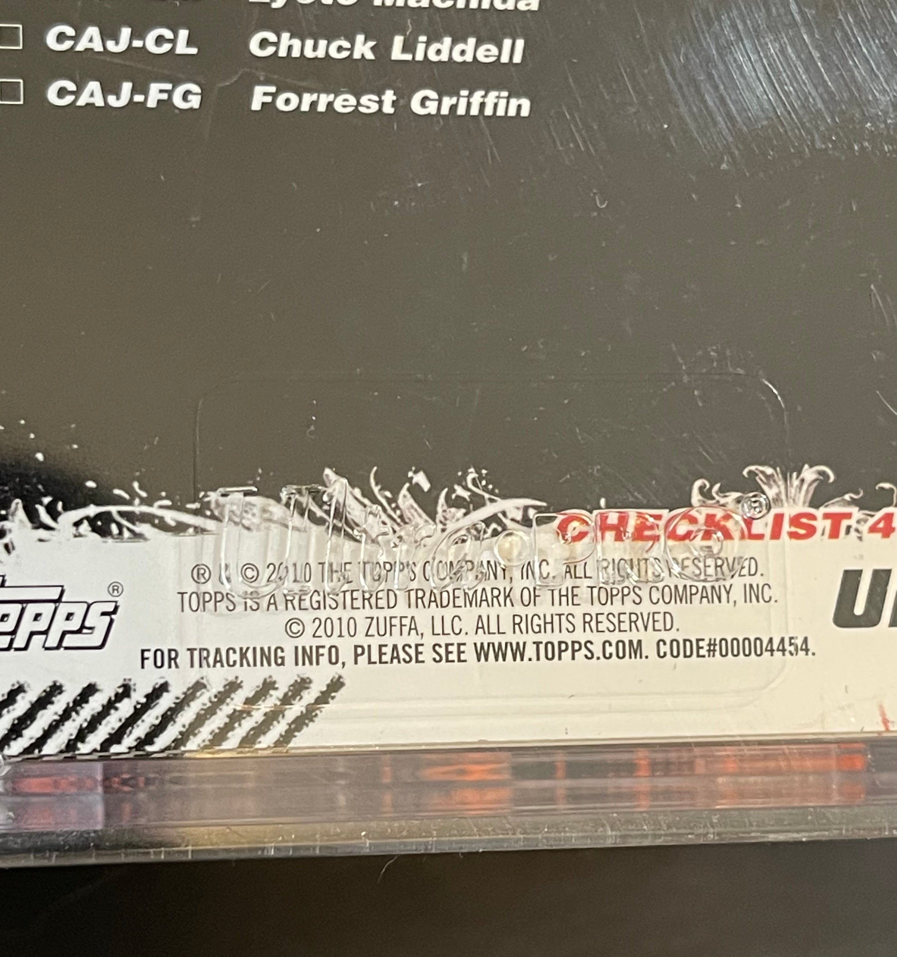 UFC Topps series 2 foil cards base rare set 2010