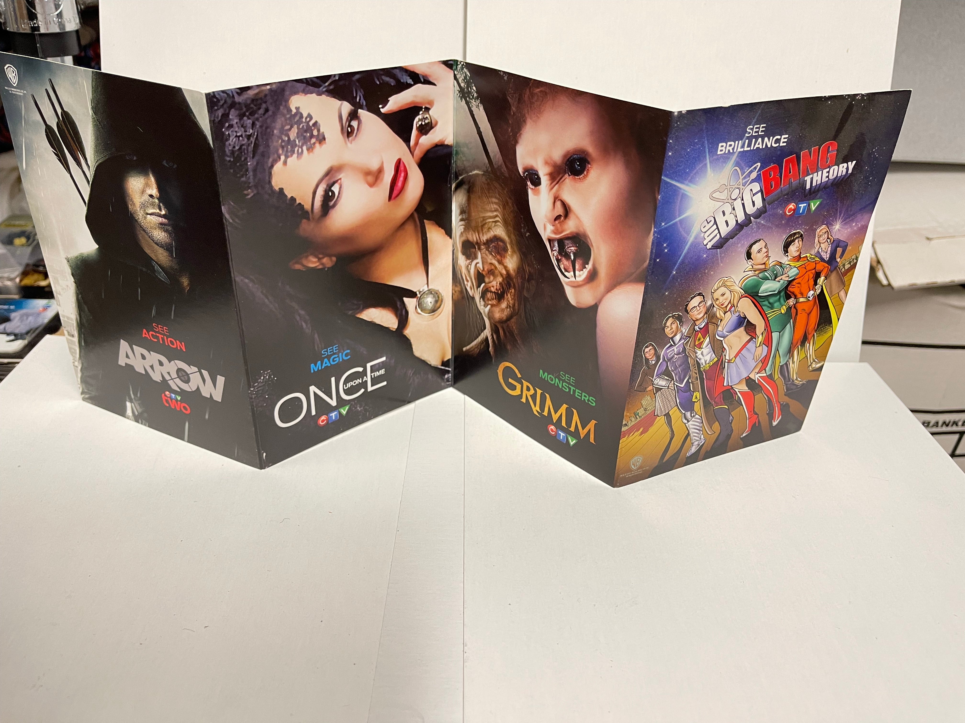 CTV Arrow Big Bang Theory and more rare uncut cards set 2012