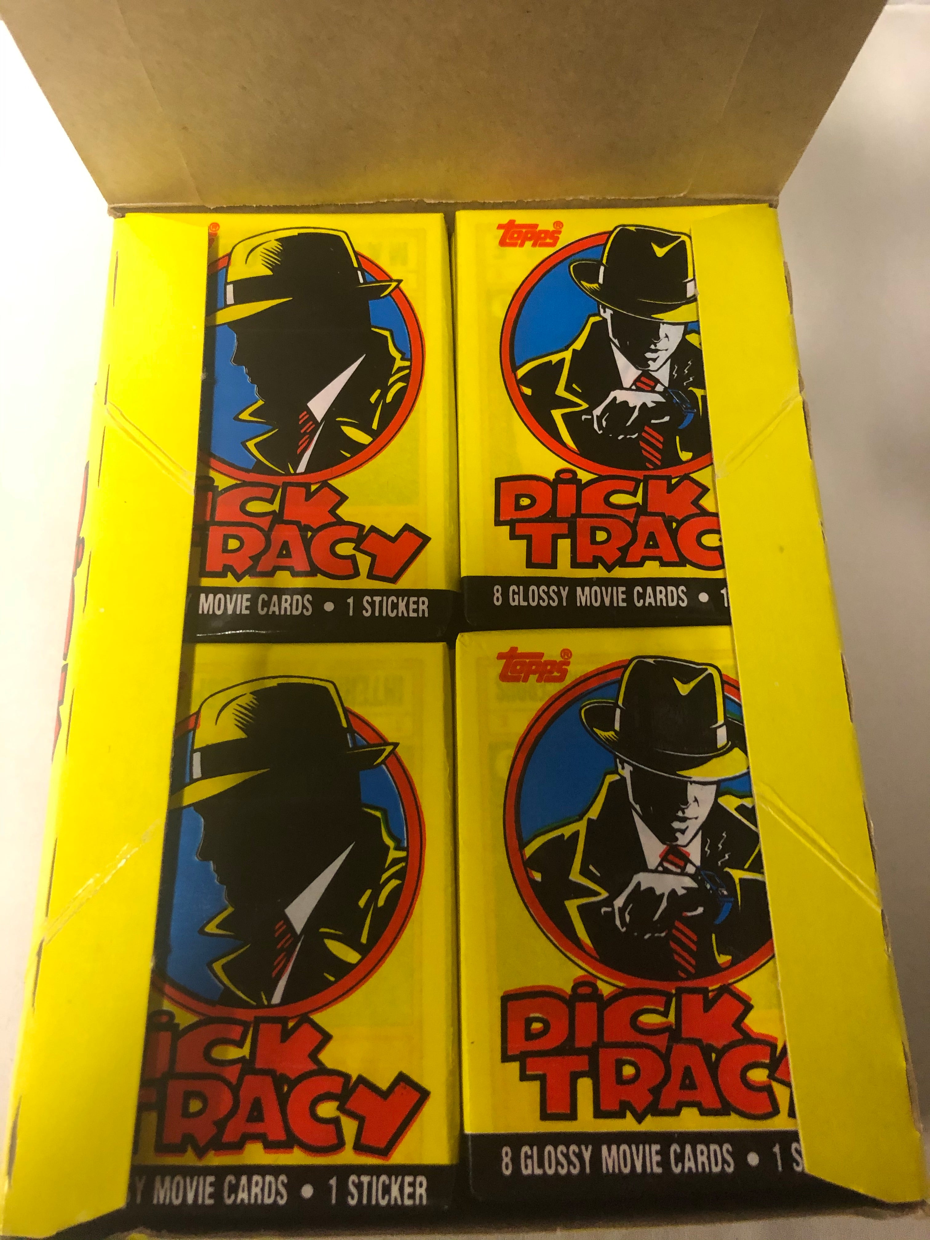 Dick Tracy movie Topps cards 36 packs box 1990