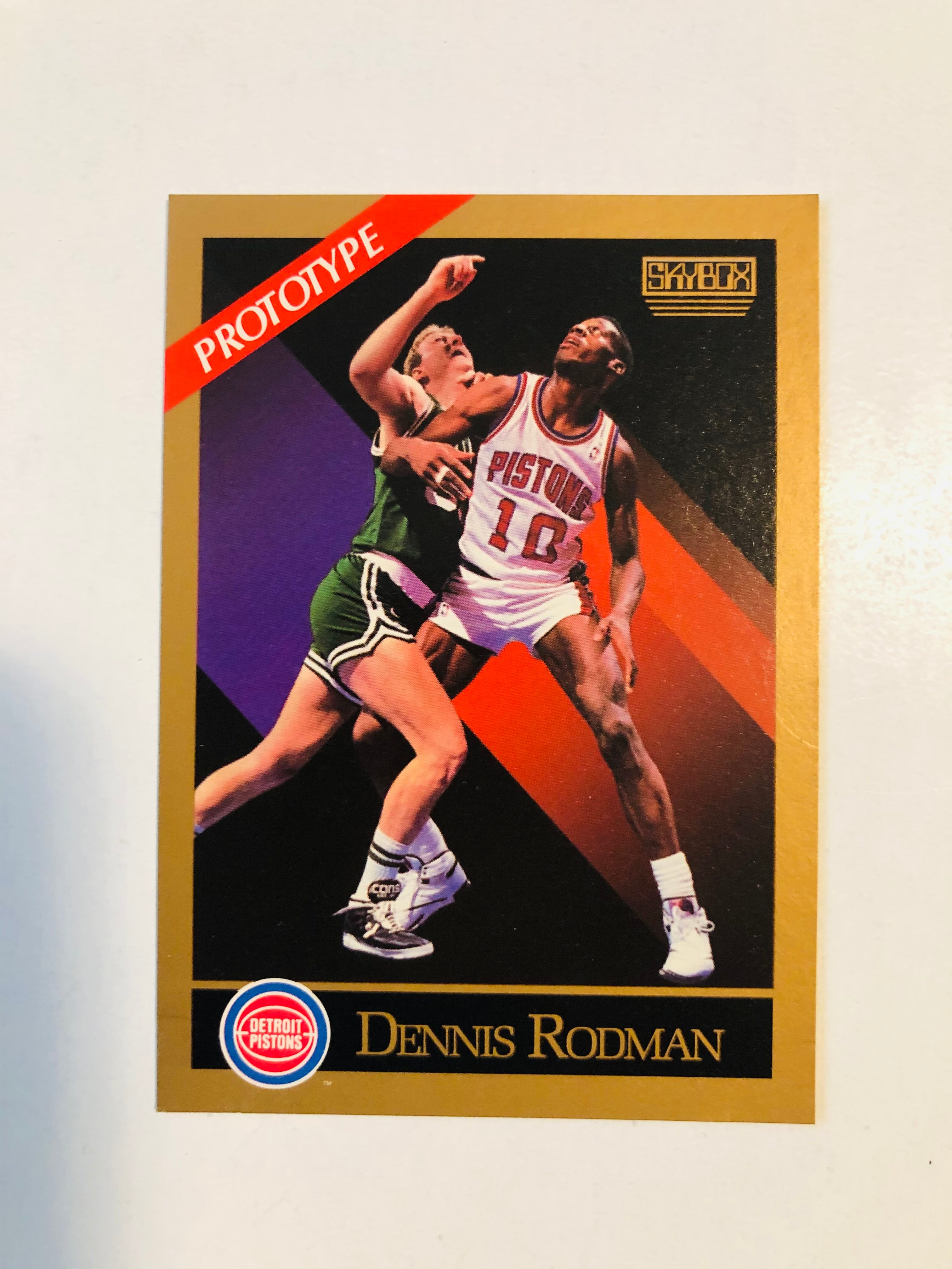 Dennis Rodman Skybox basketball rare limited issue promo card 1990 Dennis Rodman Skybox basketball rare limited issue promo card 1990